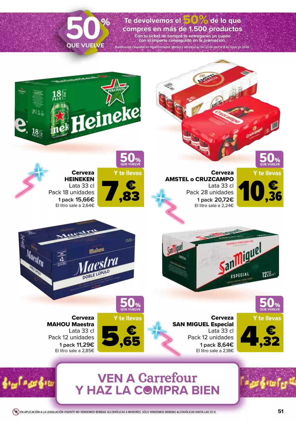 Offres Carrefour Espagne de 7 à 22 avril 2026 50% DE RETOUR + 3x2 - Carrefour - Espagne - 7 avril 2026 – 22 avril 2026 - Page 49