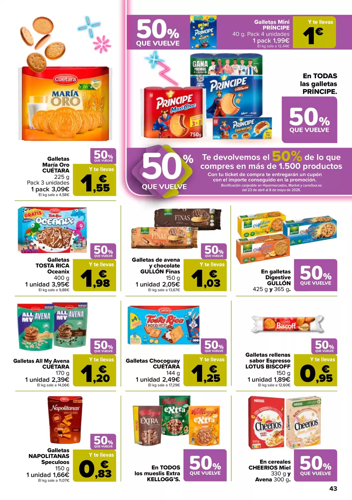 Offres Carrefour Espagne de 7 à 22 avril 2026 50% DE RETOUR + 3x2 - Carrefour - Espagne - 7 avril 2026 – 22 avril 2026 - Page 41