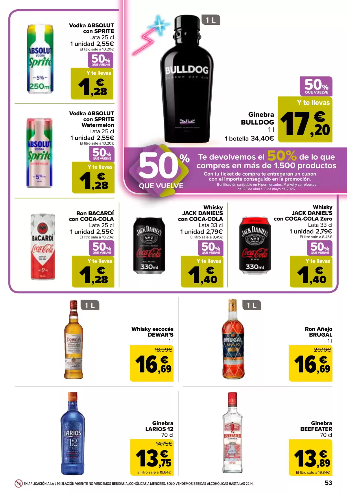Offres Carrefour Espagne de 7 à 22 avril 2026 50% DE RETOUR + 3x2 - Carrefour - Espagne - 7 avril 2026 – 22 avril 2026 - Page 51