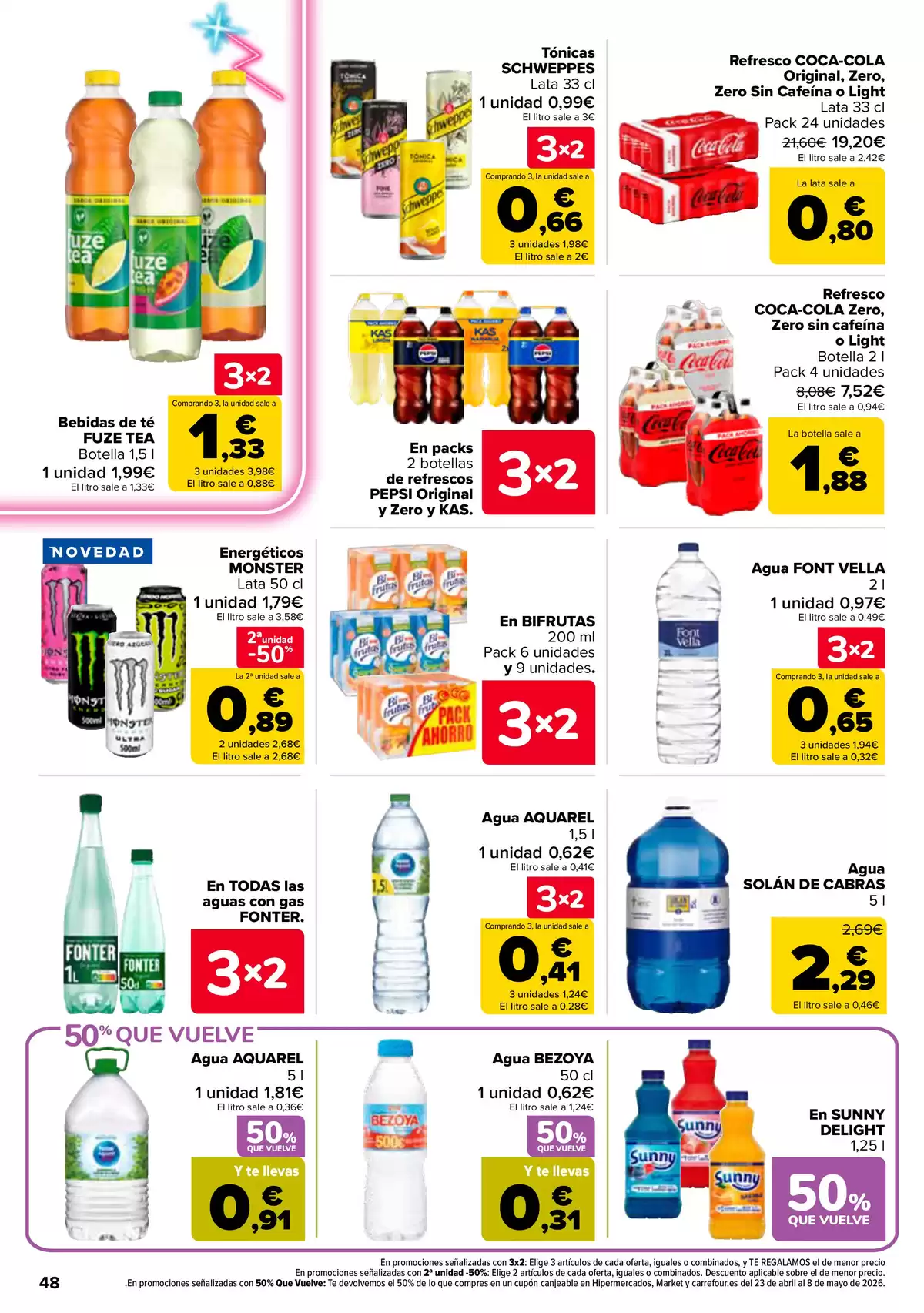 Offres Carrefour Espagne de 7 à 22 avril 2026 50% DE RETOUR + 3x2 - Carrefour - Espagne - 7 avril 2026 – 22 avril 2026 - Page 46
