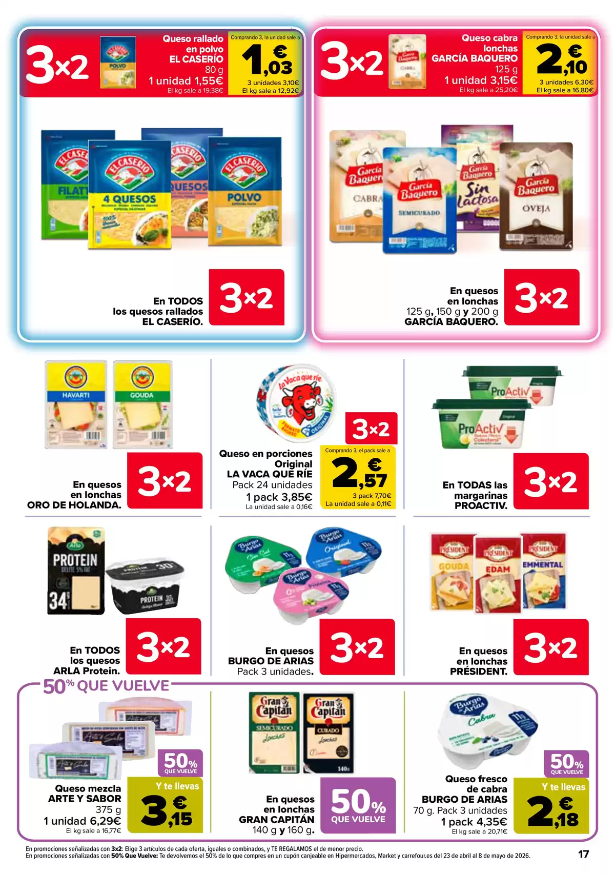 Offres Carrefour Espagne de 7 à 22 avril 2026 50% DE RETOUR + 3x2 - Carrefour - Espagne - 7 avril 2026 – 22 avril 2026 - Page 16