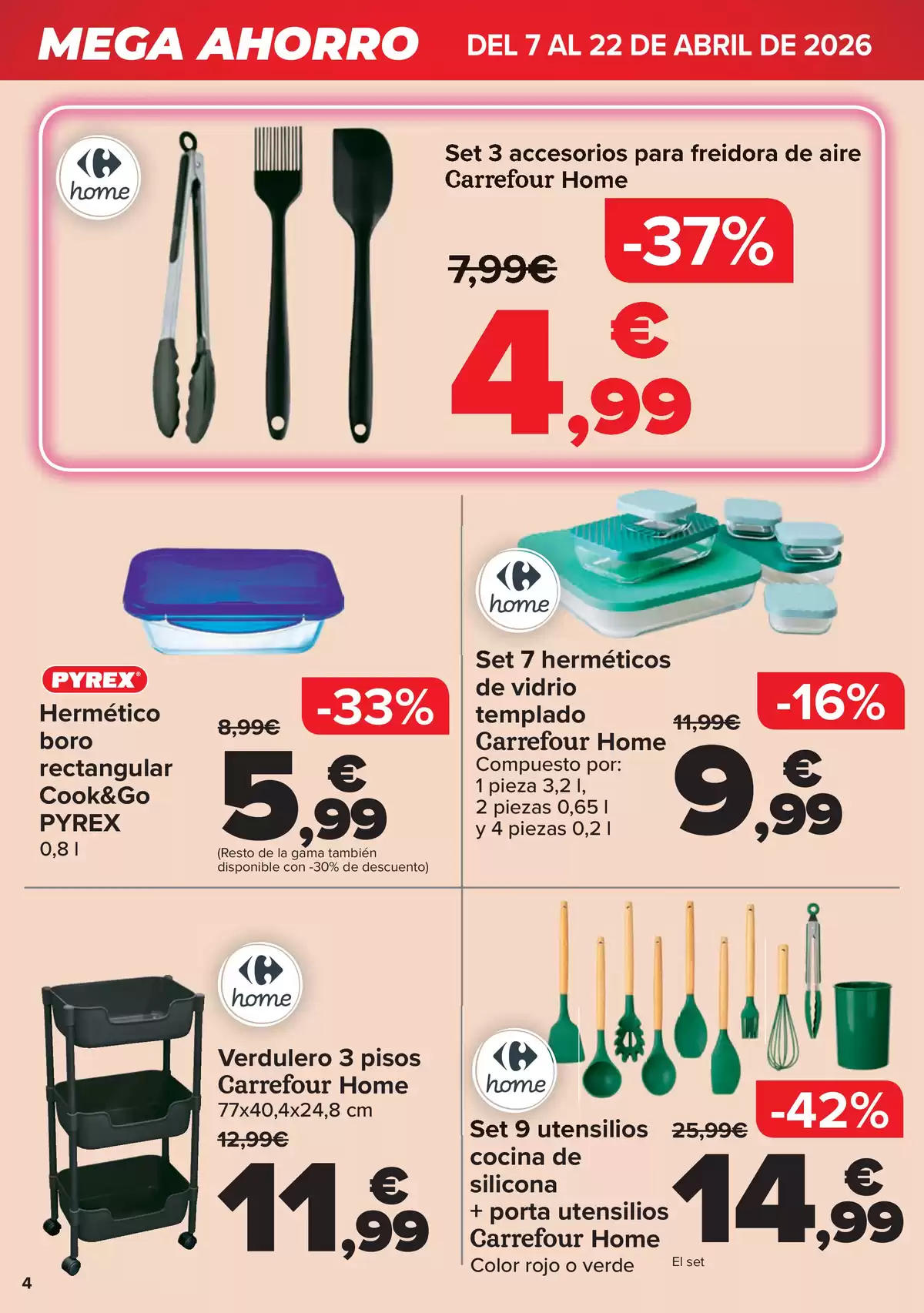 Offres Carrefour Espagne de 7 à 22 avril 2026 Méga économies - Carrefour - Espagne - 7 avril 2026 – 22 avril 2026 - Page 4