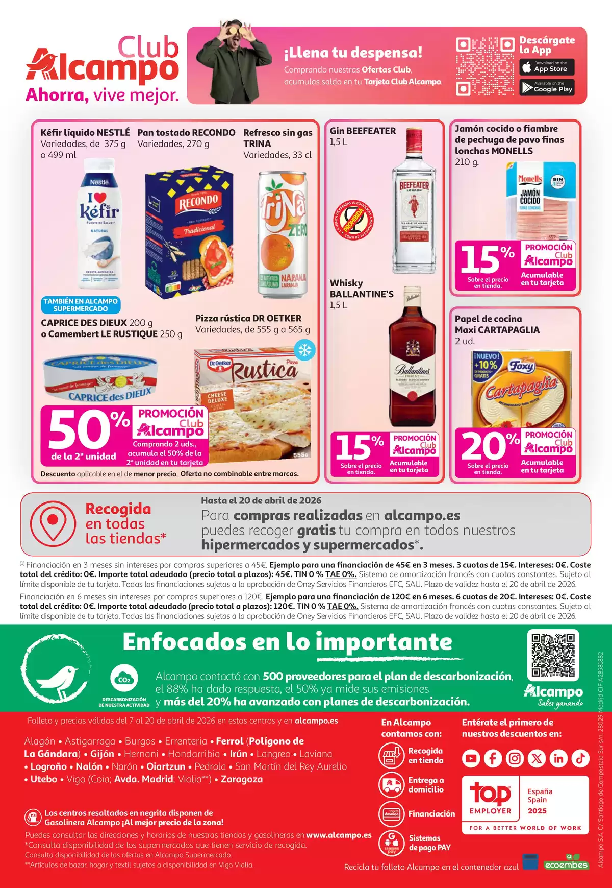 Offres Alcampo Hypermarchés Espagne de 7 à 20 avril 2026 20 % Promotion Club Alcampo - Alcampo - Espagne - 7 avril 2026 – 20 avril 2026 - Page 36