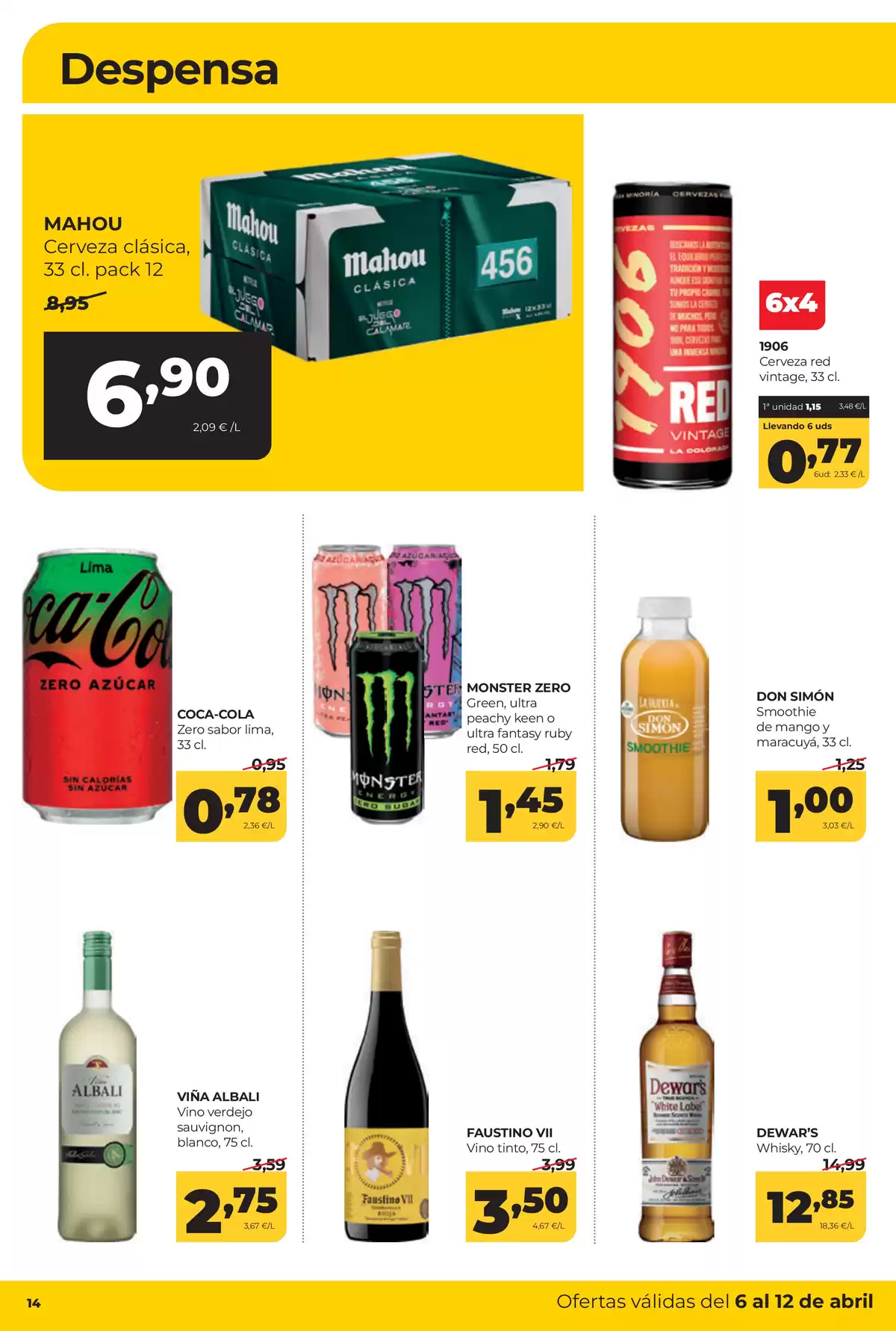Offres ‎Supermarchés Alimerka‎ Espagne Asturies de 6 à 12 avril 2026 Offres hebdomadaires - ‎Supermarchés Alimerka‎ - Espagne - 6 avril 2026 – 12 avril 2026 - Page 14