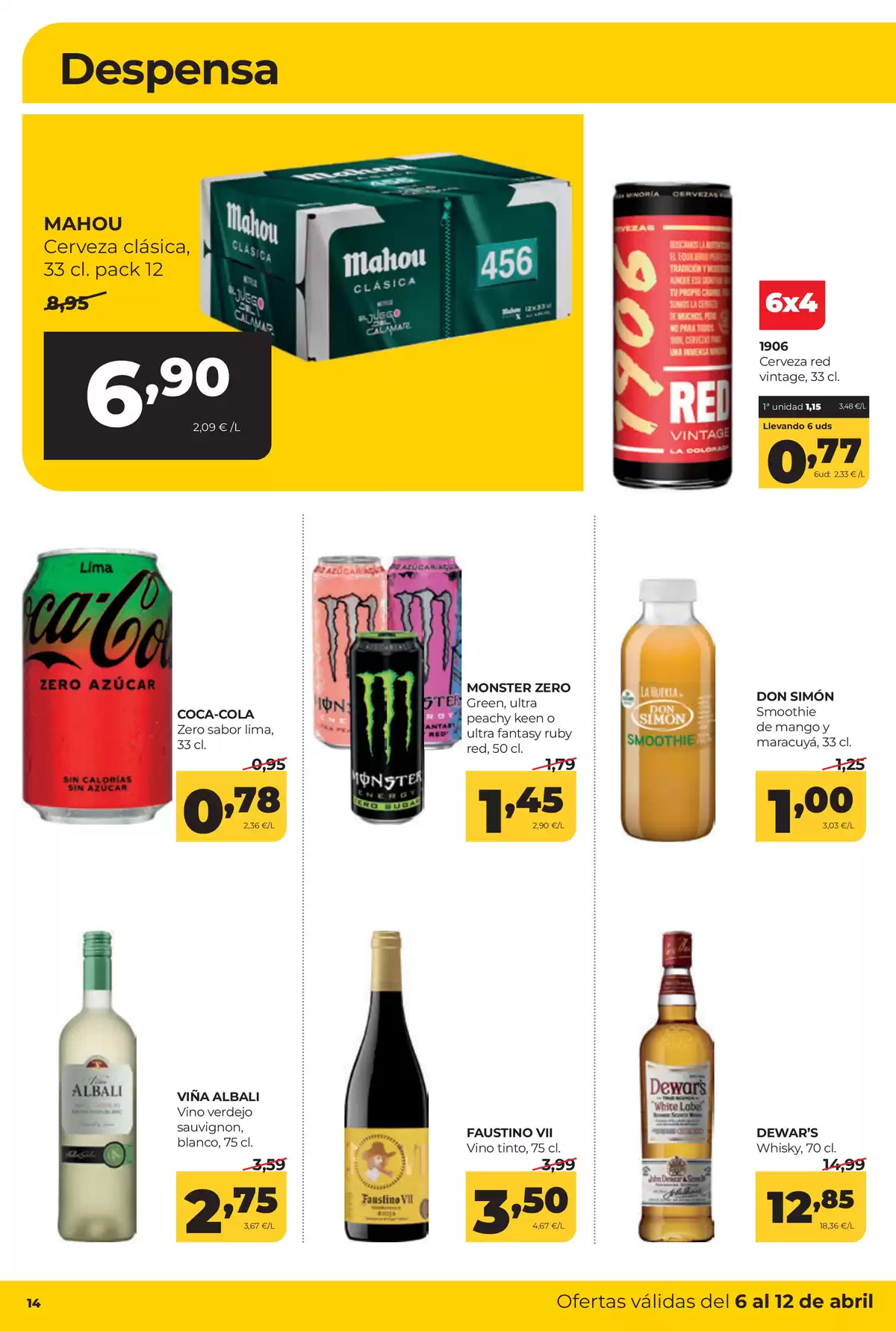 Offres ‎Supermarchés Alimerka‎ Espagne Léon, Castille, Galicia de 6 à 12 avril 2026 Offres hebdomadaires - ‎Supermarchés Alimerka‎ - Espagne - 6 avril 2026 – 12 avril 2026 - Page 14
