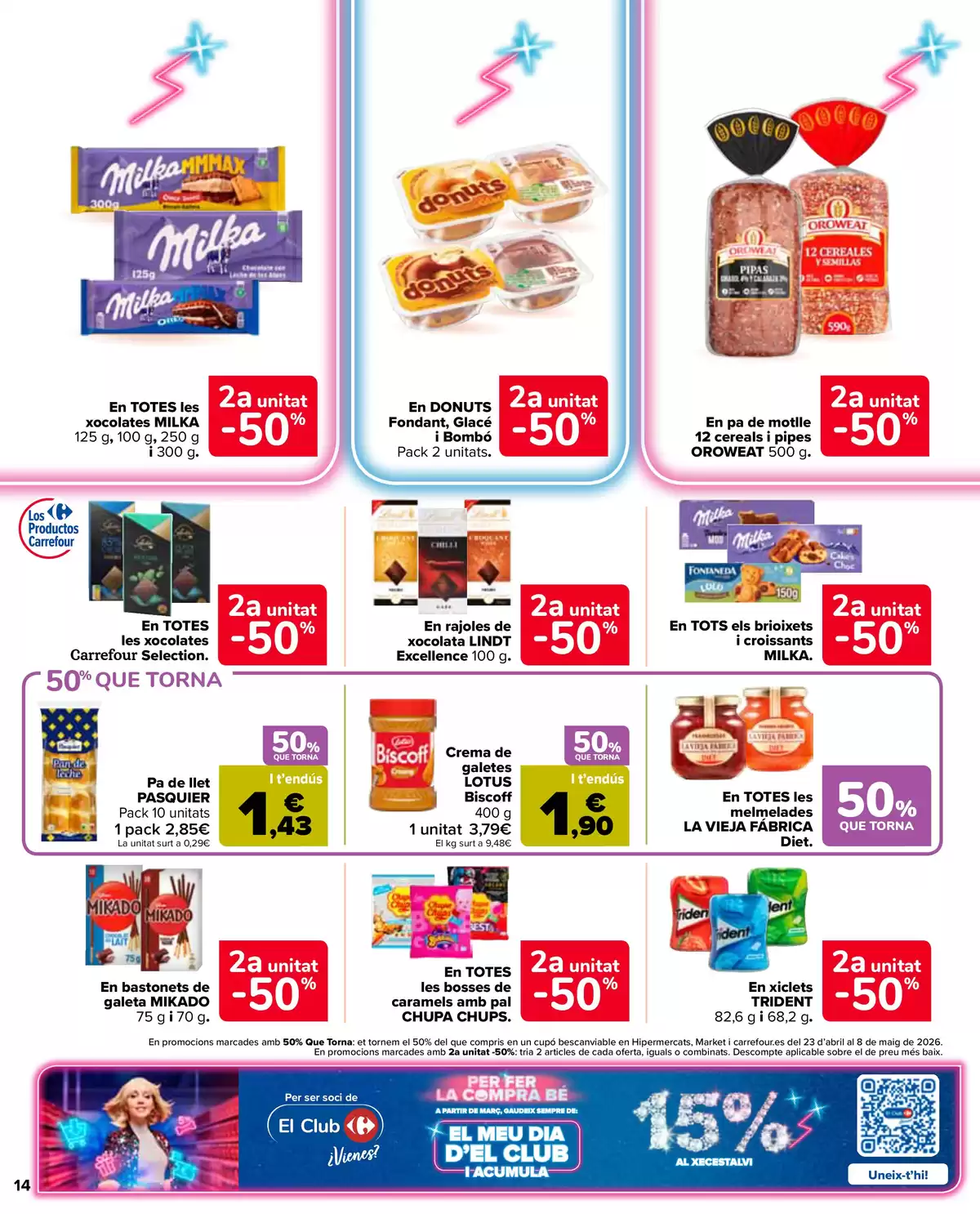 Offres Carrefour Markt Espagne de 7 à 20 avril 2026 2ème unité à 50 % - Carrefour - Espagne - 7 avril 2026 – 20 avril 2026 - Page 14