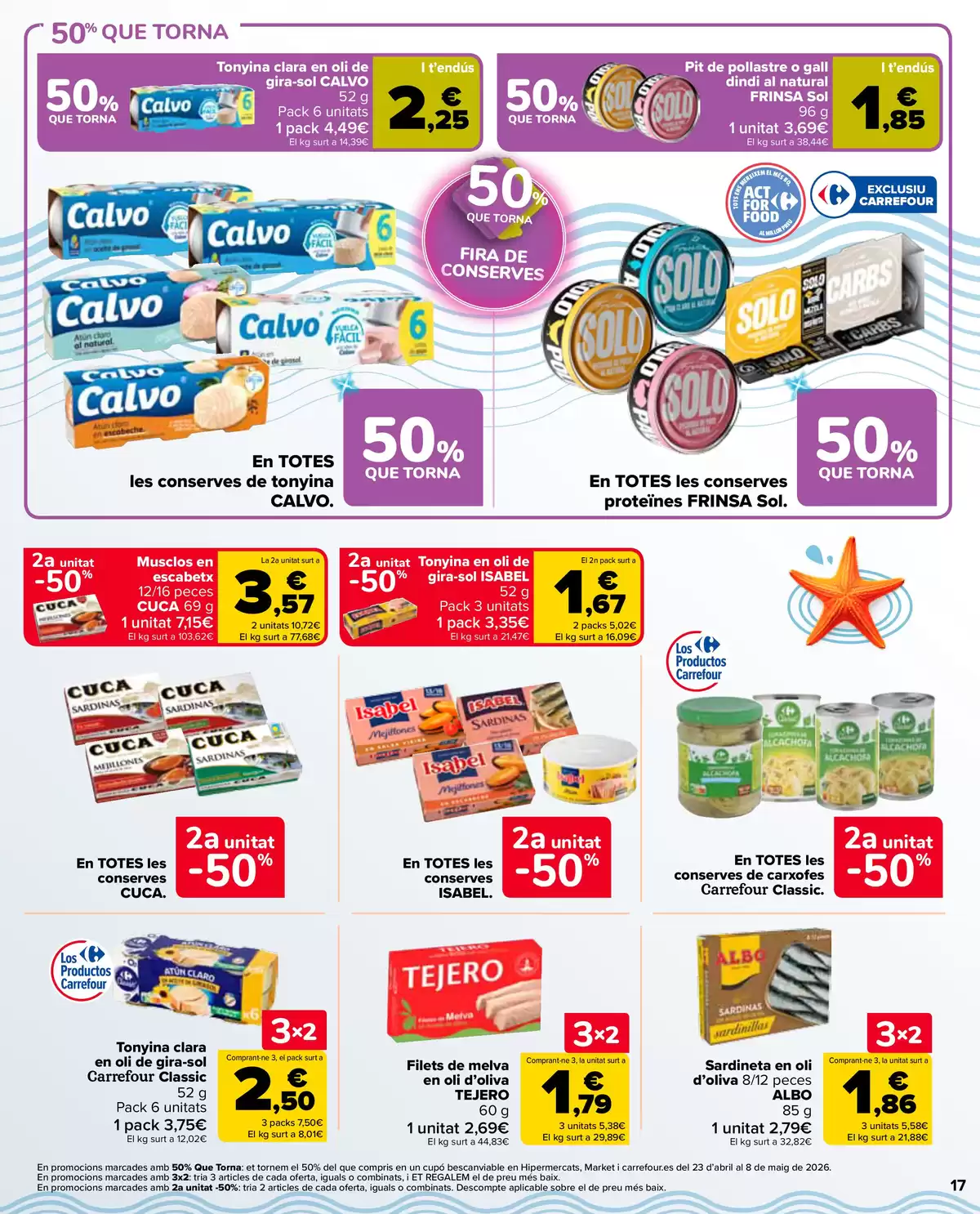 Offres Carrefour Markt Espagne de 7 à 20 avril 2026 2ème unité à 50 % - Carrefour - Espagne - 7 avril 2026 – 20 avril 2026 - Page 17