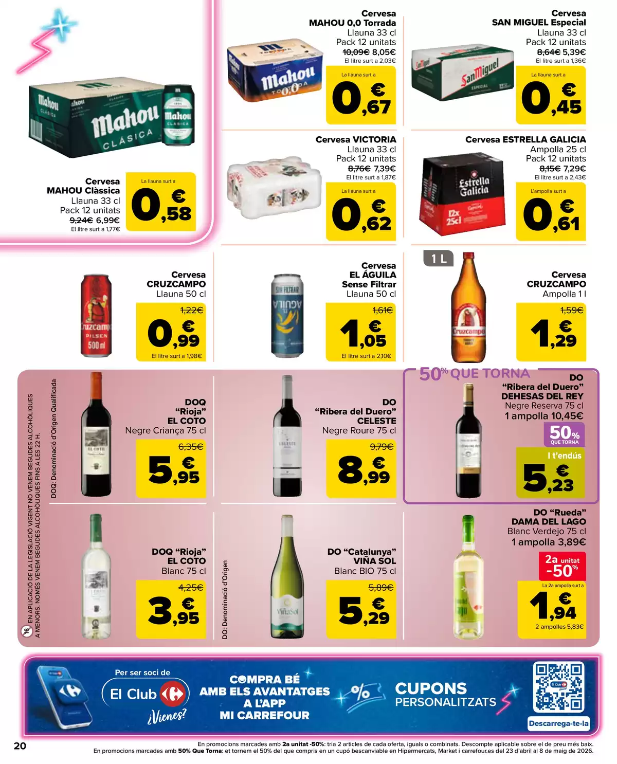 Offres Carrefour Markt Espagne de 7 à 20 avril 2026 2ème unité à 50 % - Carrefour - Espagne - 7 avril 2026 – 20 avril 2026 - Page 20
