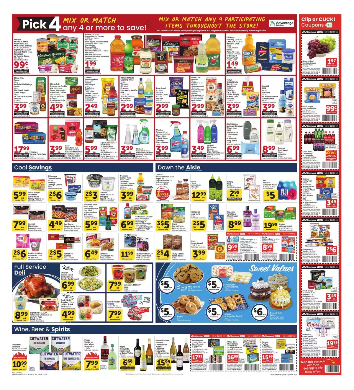 Offres Supermarché Vons États-Unis Californie du Sud de 8 à 14 avril 2026 Offres hebdomadaires - Supermarché Vons - États-Unis - 8 avril 2026 – 14 avril 2026 - Page 2