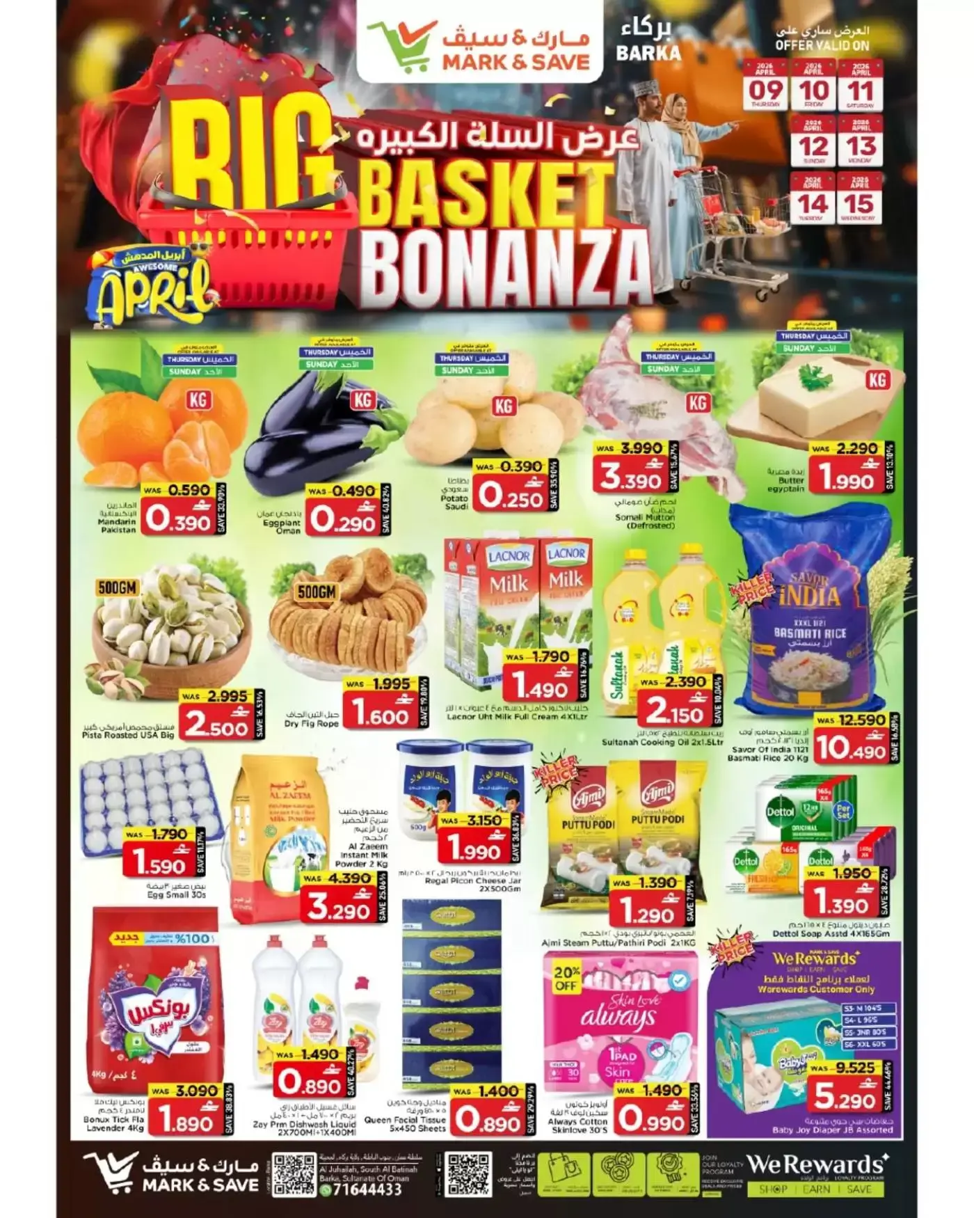 Ofertas de Mark & Save Oman Barka de 9 a 15 abril 2026 Big Basket Bonanza - Página 1