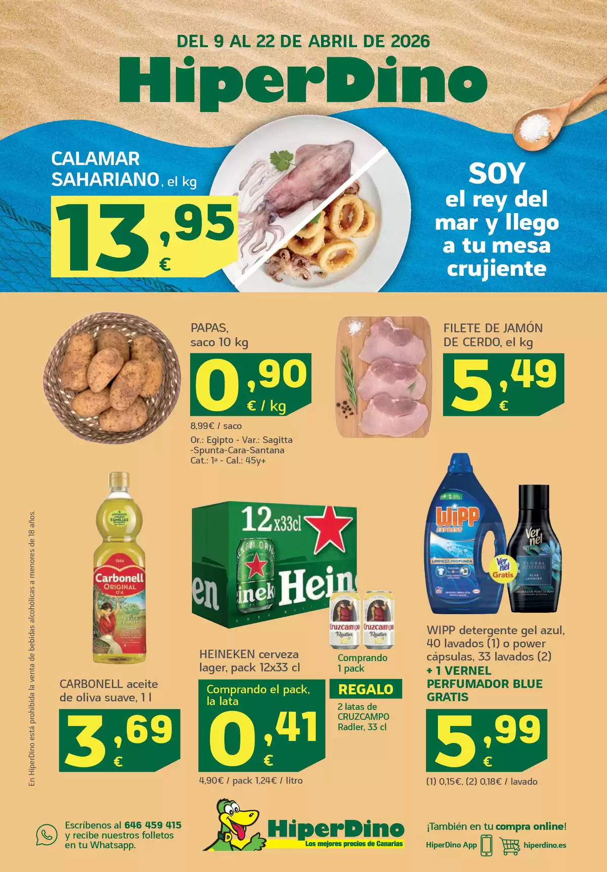 Offres HiperDino Espagne de 9 à 22 avril 2026 Offres spéciales avril - HiperDino - Espagne - 9 avril 2026 – 22 avril 2026 - Page 1