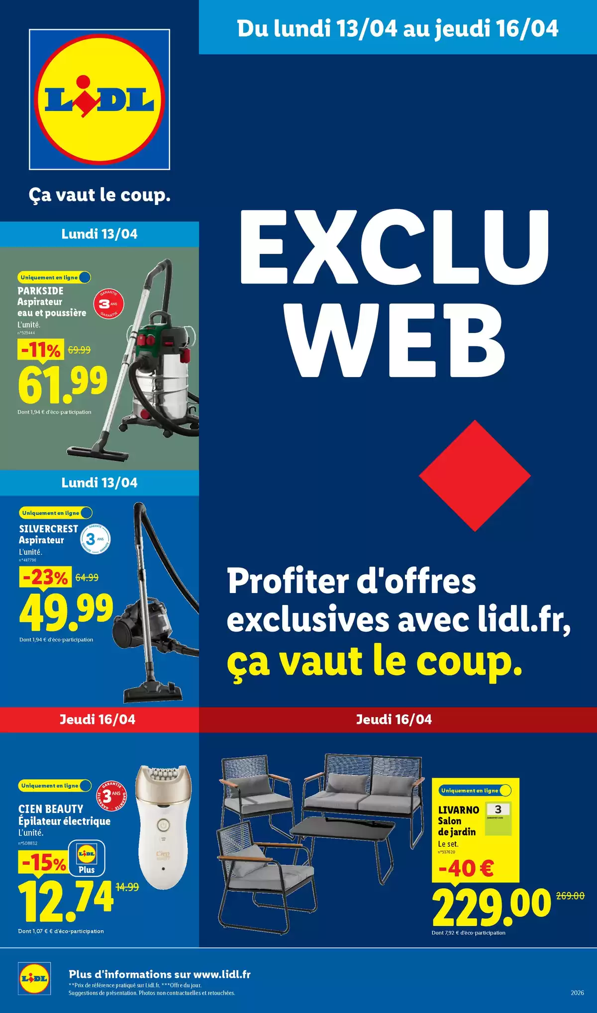 Lidl France offers from 13 to 16 April 2026 This Week's Web Exclusions - Page 1