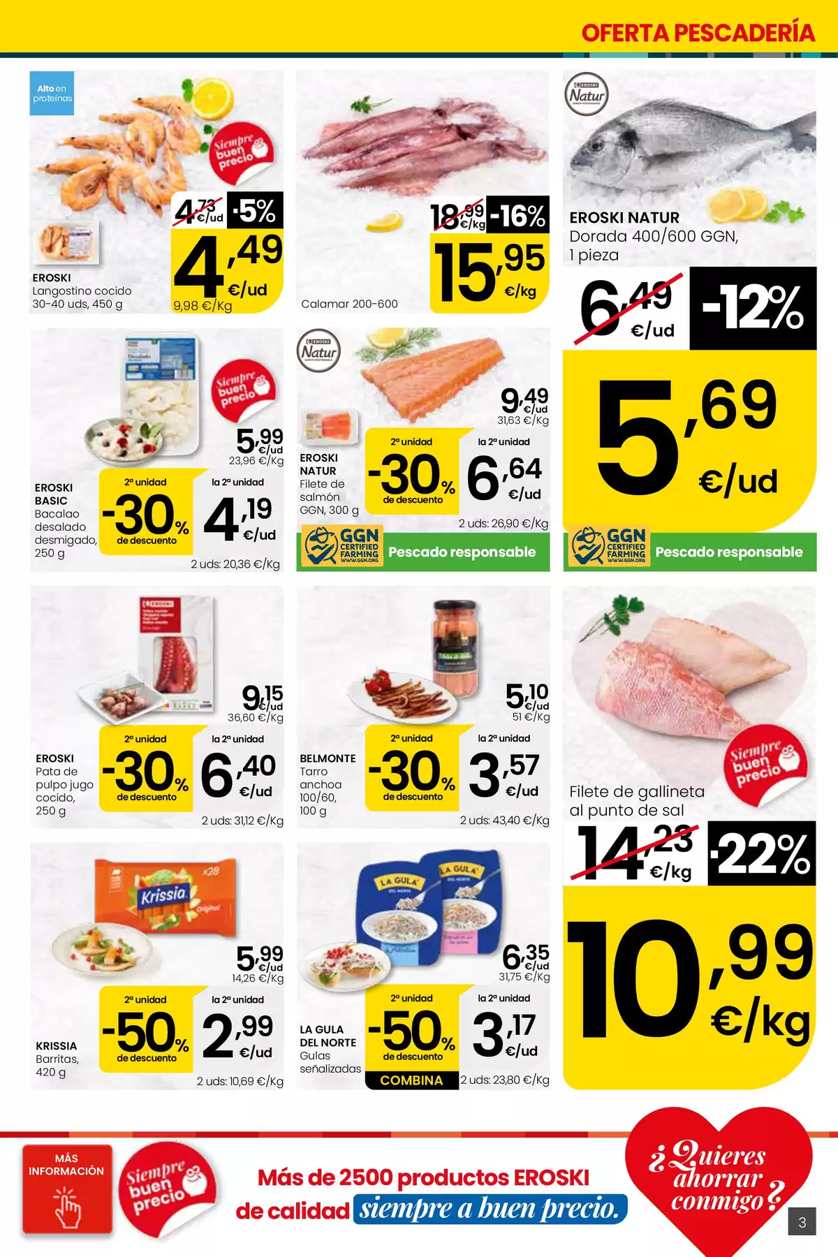 Offres Eroski Supermarché Espagne de 16 à 29 avril 2026 Voulez-vous économiser avec moi ? - Eroski - Espagne - 16 avril 2026 – 29 avril 2026 - Page 3