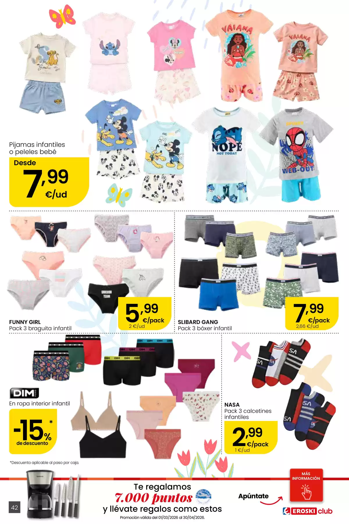 Offres Eroski Supermarché Espagne de 16 à 29 avril 2026 Voulez-vous économiser avec moi ? - Eroski - Espagne - 16 avril 2026 – 29 avril 2026 - Page 42