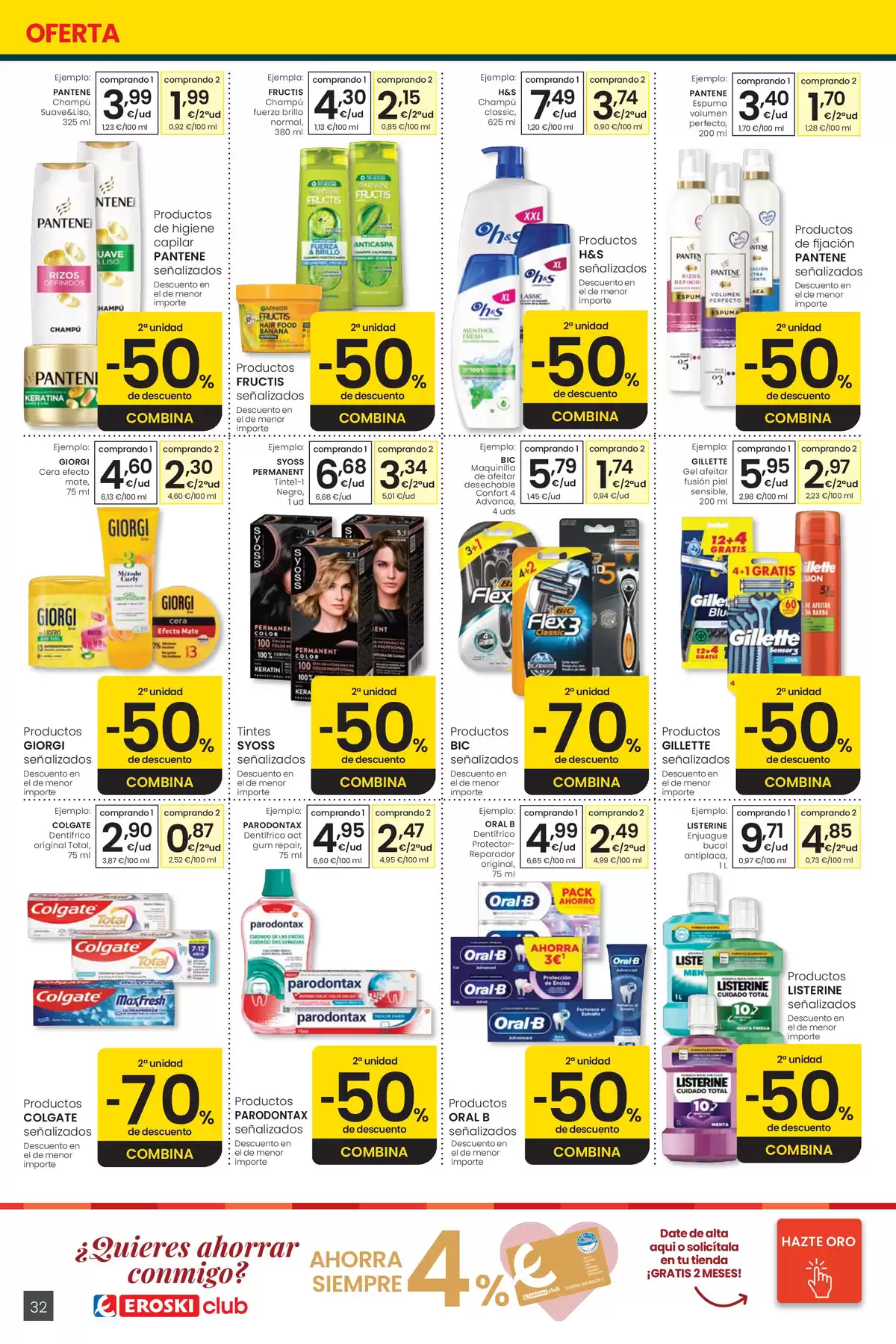 Offres Eroski Supermarché Espagne de 16 à 29 avril 2026 Voulez-vous économiser avec moi ? - Eroski - Espagne - 16 avril 2026 – 29 avril 2026 - Page 32