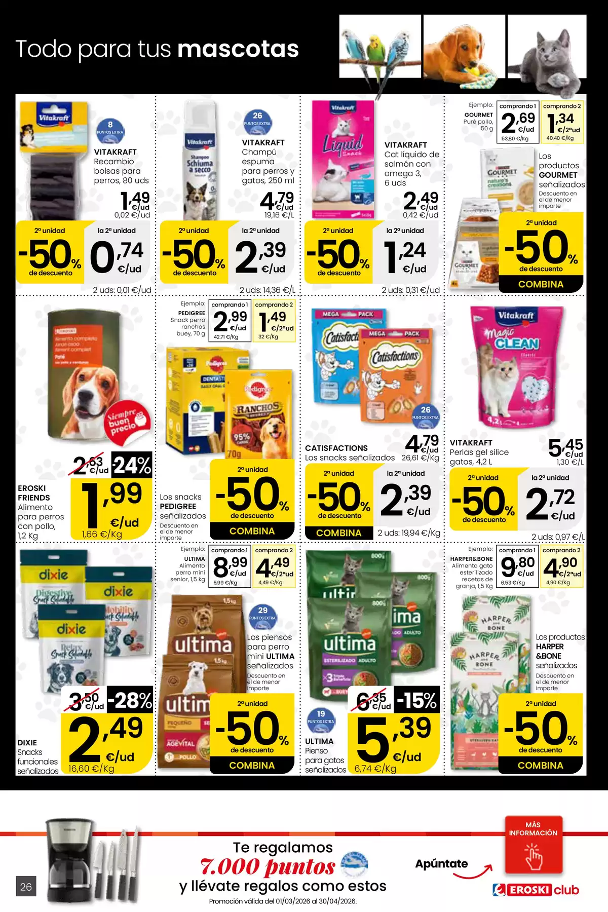 Offres Eroski Supermarché Espagne de 16 à 29 avril 2026 Voulez-vous économiser avec moi ? - Eroski - Espagne - 16 avril 2026 – 29 avril 2026 - Page 26