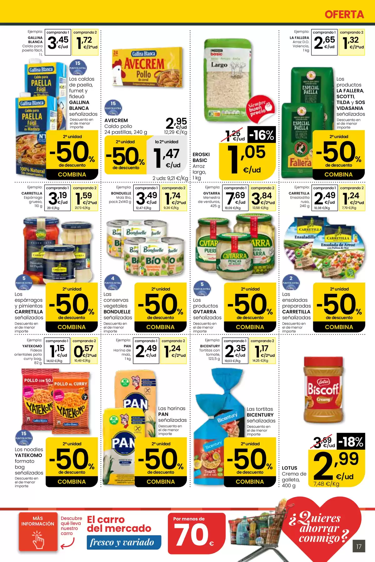 Offres Eroski Supermarché Espagne de 16 à 29 avril 2026 Voulez-vous économiser avec moi ? - Eroski - Espagne - 16 avril 2026 – 29 avril 2026 - Page 17