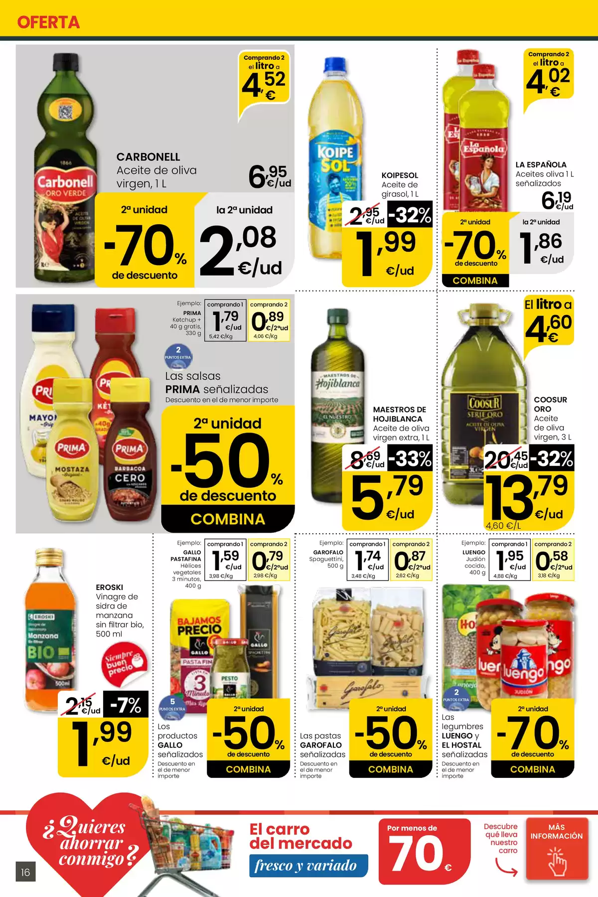 Offres Eroski Supermarché Espagne de 16 à 29 avril 2026 Voulez-vous économiser avec moi ? - Eroski - Espagne - 16 avril 2026 – 29 avril 2026 - Page 16