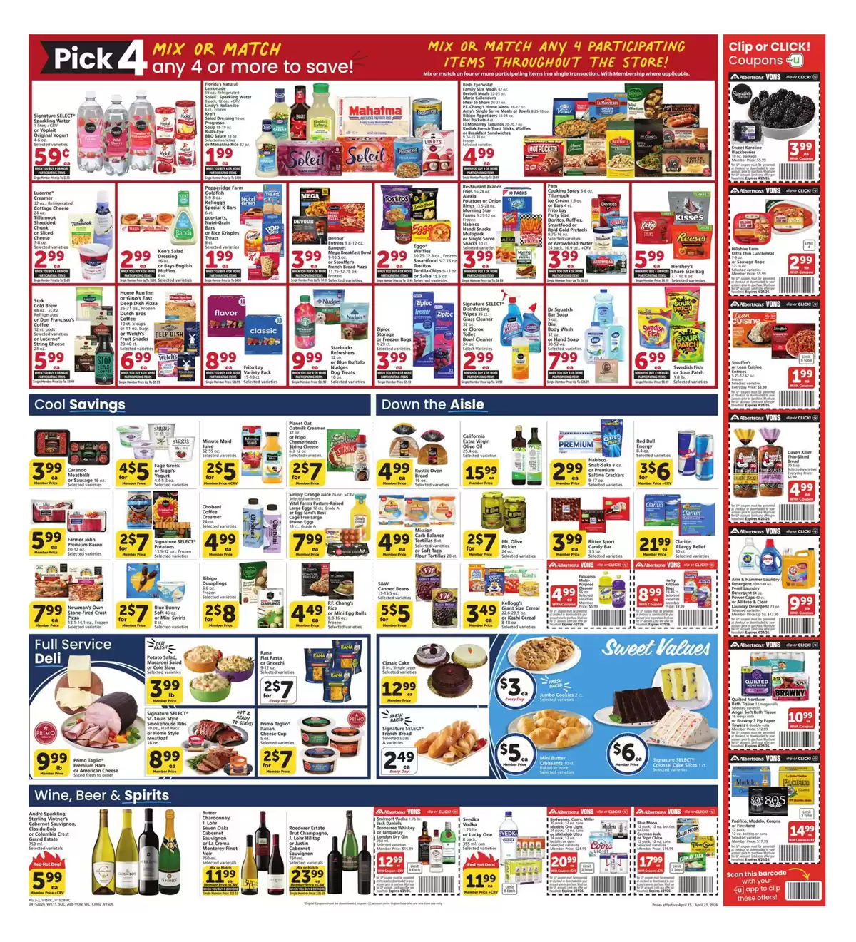 Offres Supermarché Vons Californie du Sud de 15 à 21 avril 2026 Offres hebdomadaires - Supermarché Vons - États-Unis - 15 avril 2026 – 21 avril 2026 - Page 2
