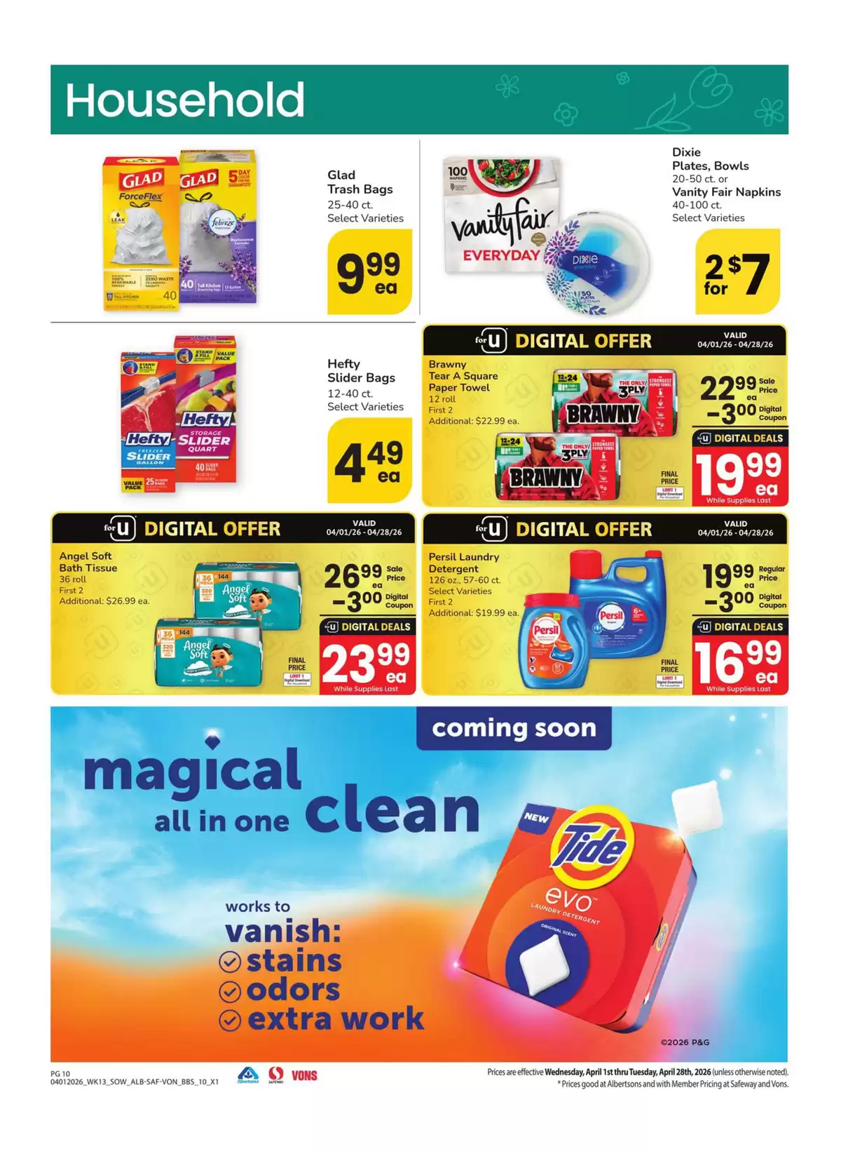 Offres Supermarché Vons Sud-ouest de 1 à 28 avril 2026 LE GRAND LIVRE DE L'EPARGNE - Supermarché Vons - États-Unis - 1 avril 2026 – 28 avril 2026 - Page 10