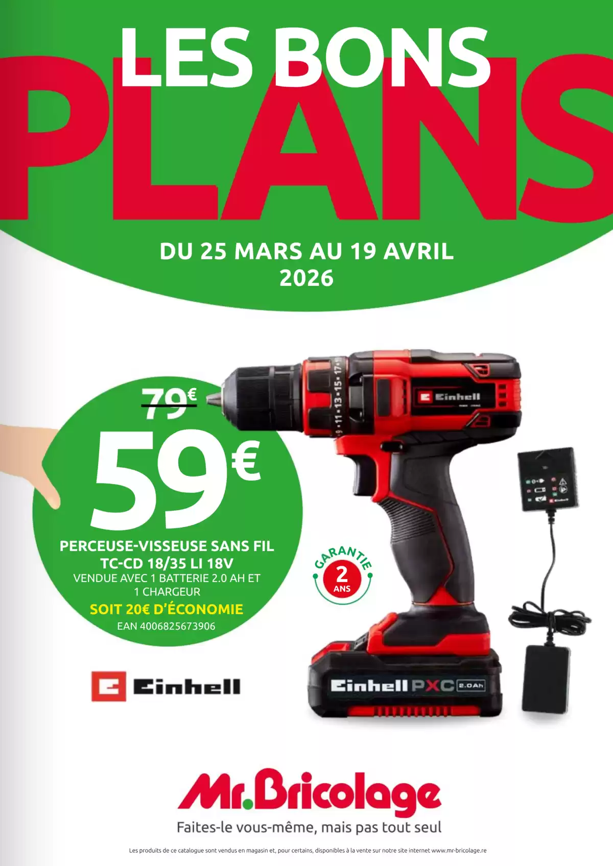 Mr.Bricolage France offers from 25 March to 19 April 2026 New Sale Catalog - Page 1