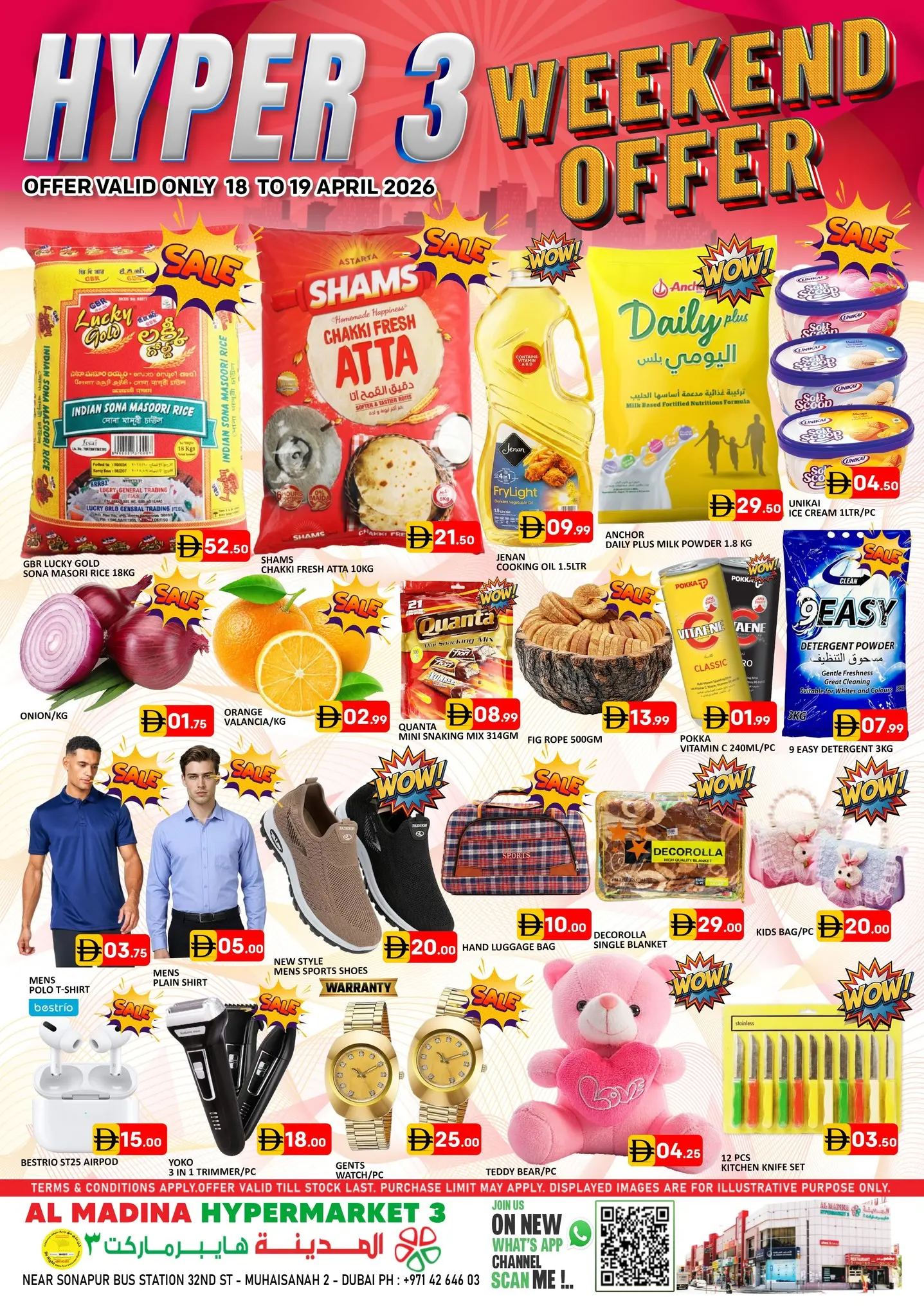 Offres Hypermarché Al Madina Émirats arabes unis de 18 à 19 avril 2026 Offres week-end - Page 1