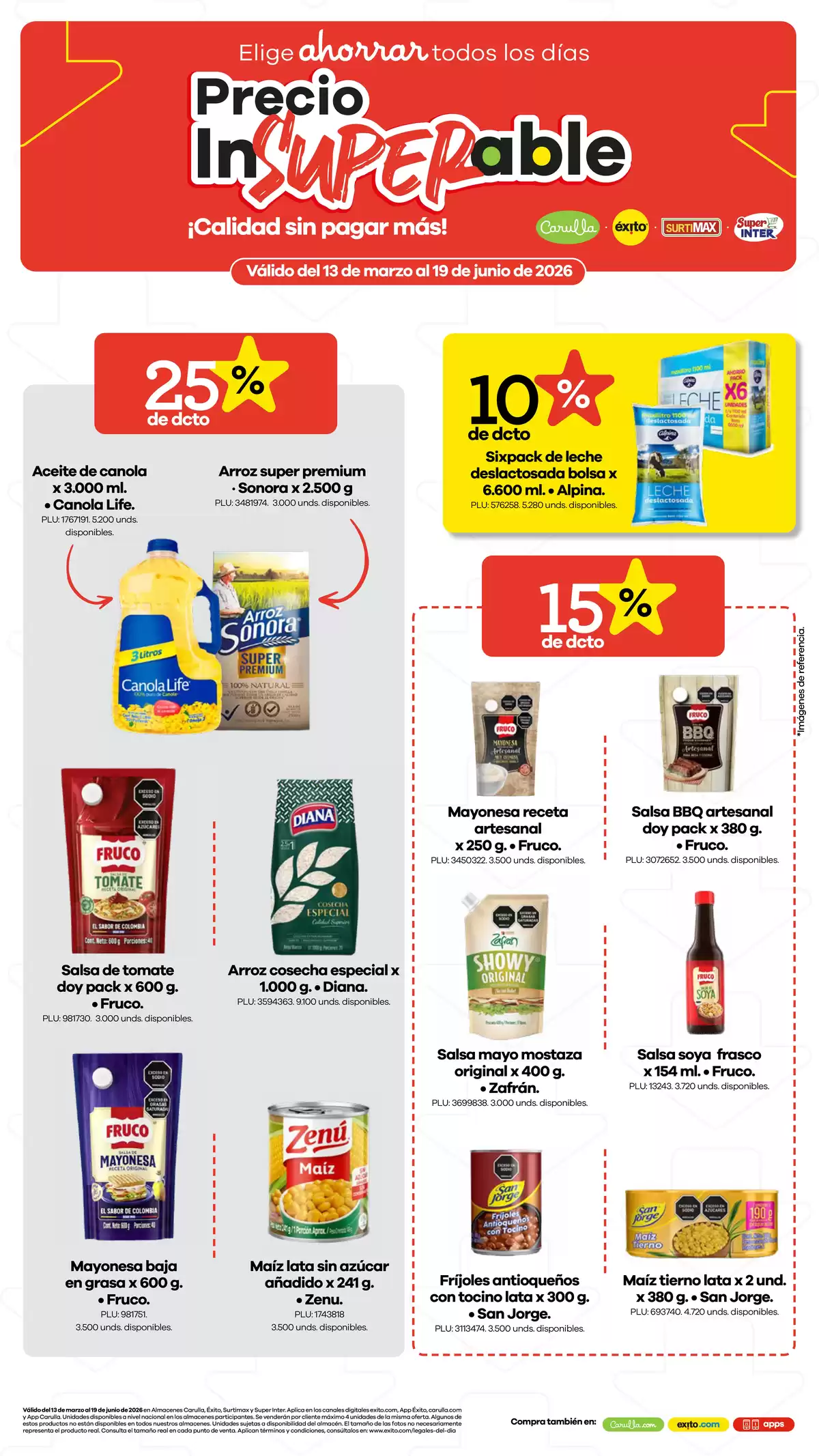 Offres Éxito Colombie de 13 mars à 19 juin 2026 PRIX IMBATTABLE - Page 1