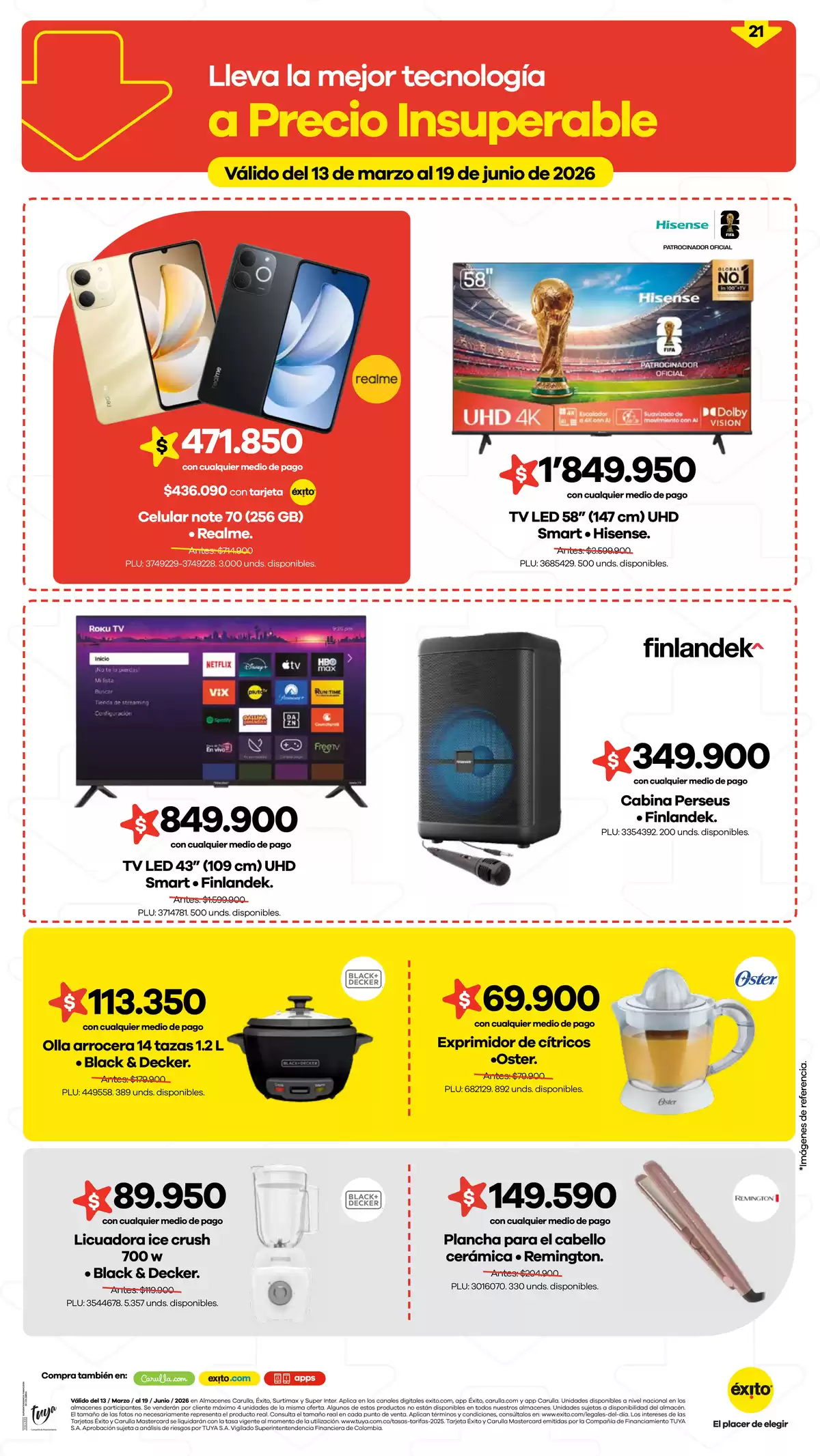 Offres Éxito Colombie de 13 mars à 19 juin 2026 PRIX IMBATTABLE - Éxito - Colombie - 13 mars 2026 – 19 juin 2026 - Page 21