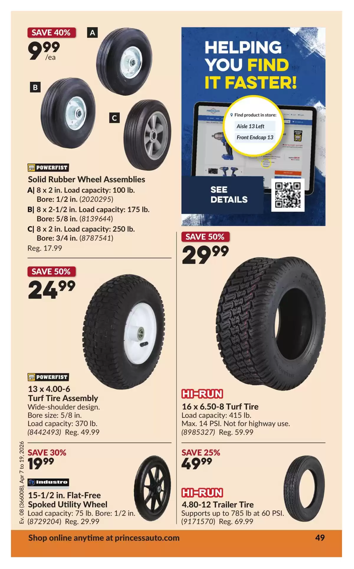 Ofertas de Princess Auto Canadá de 7 a 19 abril 2026 Gran oferta para todos los clientes - Princess Auto - Canadá - 7 abril 2026 – 19 abril 2026 - Página 55