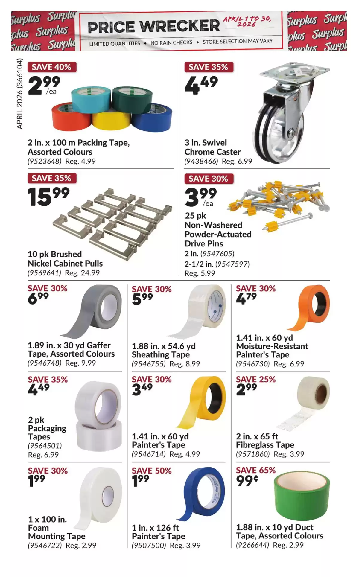 Ofertas de Princess Auto Canadá de 1 a 30 abril 2026 Price Wrecker - Princess Auto - Canadá - 1 abril 2026 – 30 abril 2026 - Página 6