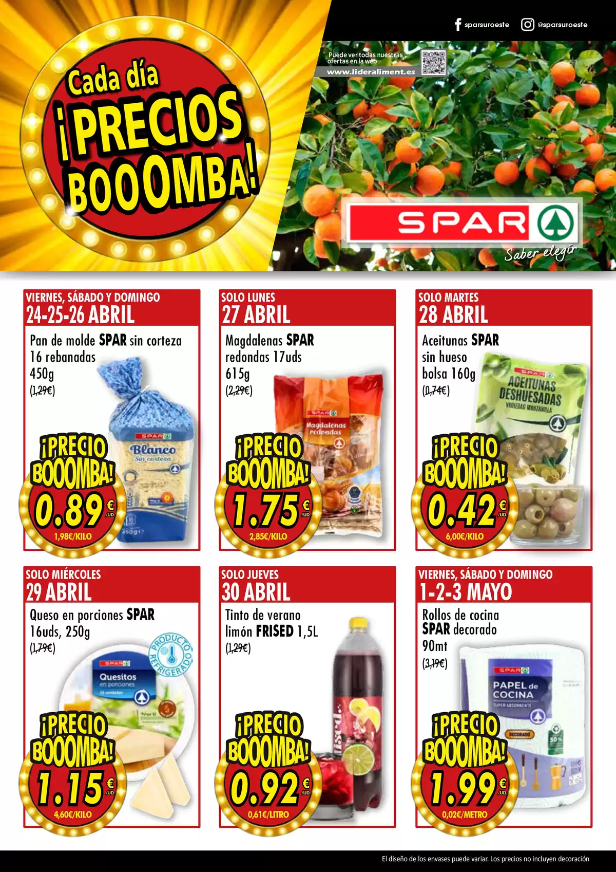 Offres SPAR Espagne de 24 avril à 3 mai 2026 Blaster de prix - Page 1