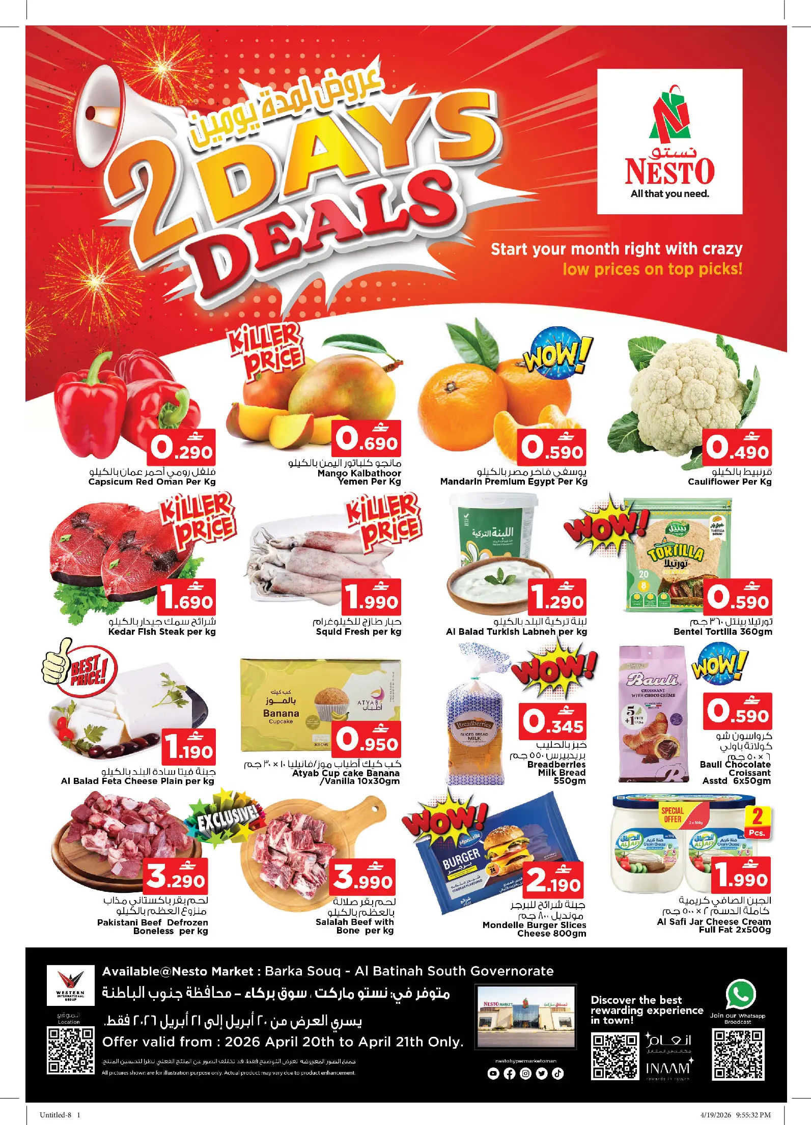 Nesto offers in Barka from 20 to 21 April 2026 Two-day deals - Page 1