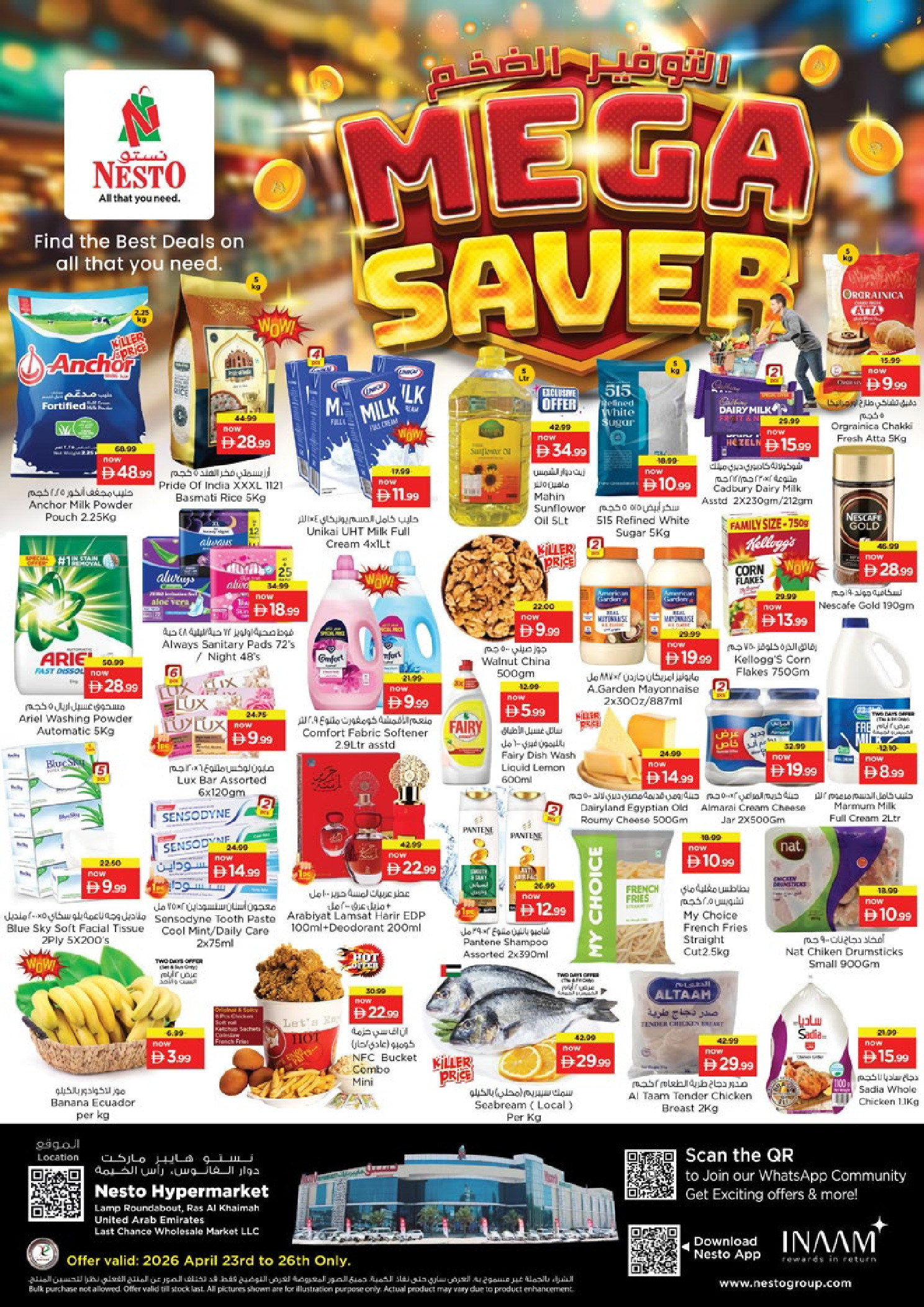 Mega ahorros en Nesto Hipermercados, sucursales Ras Al Khaimah, del 23 al 26 abril 2026 - Página 1