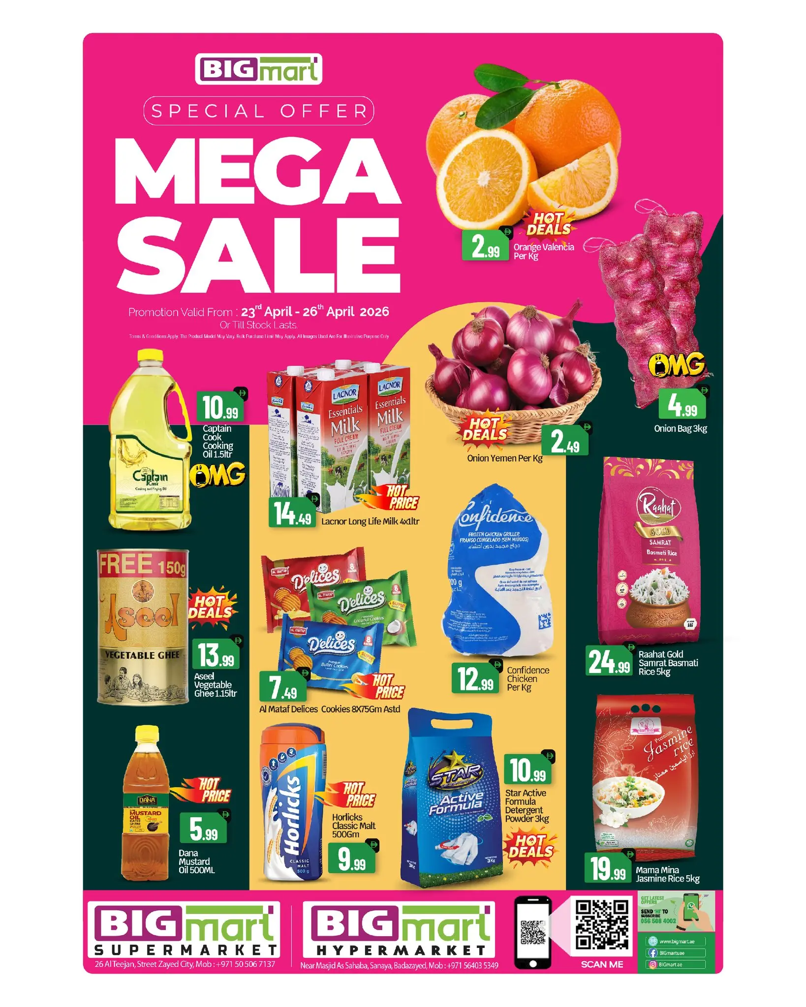 BIGmart offers in Bada Zayed from 24 to 26 April 2026 MEGA SALE - Page 1