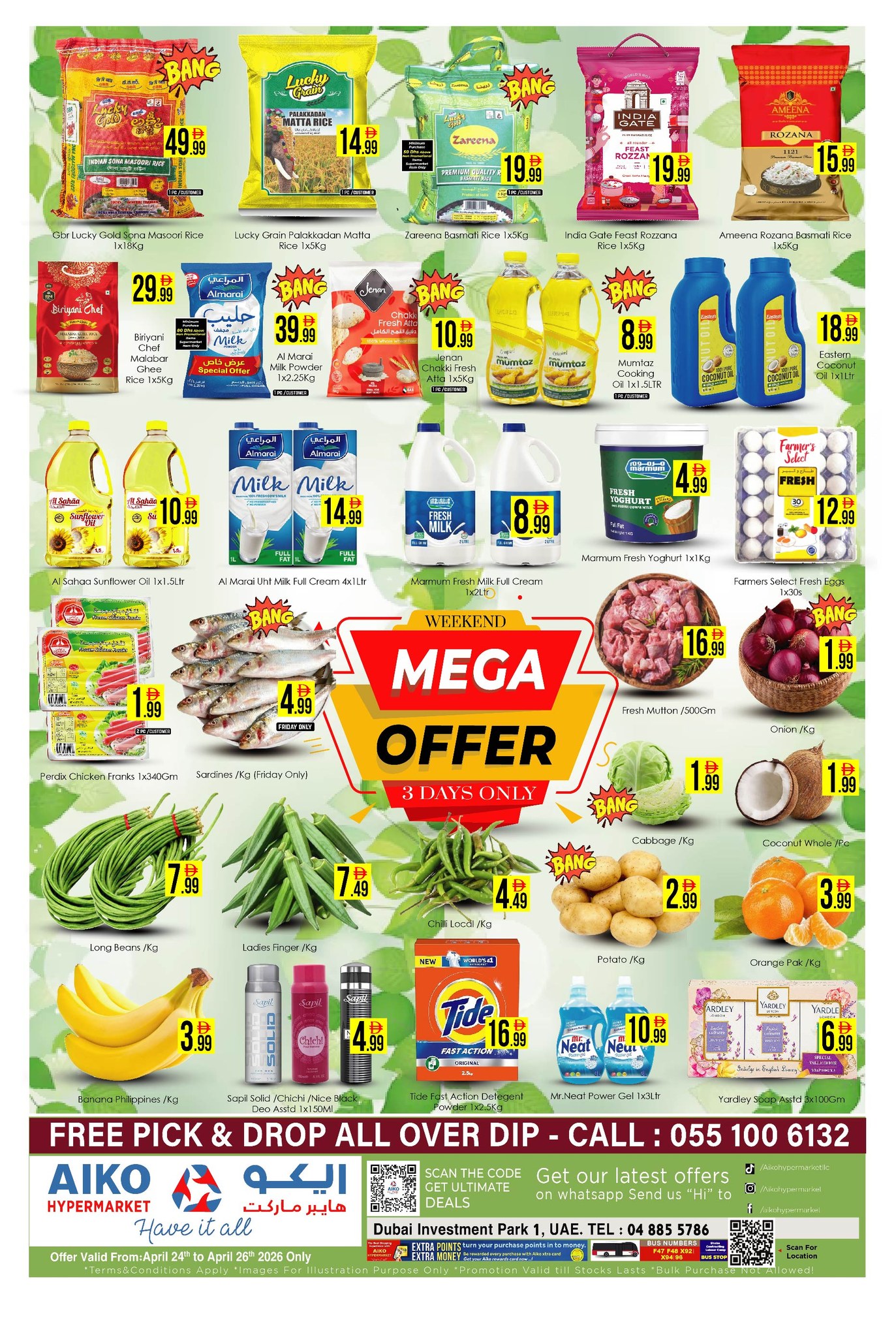 AIKO Hypermarket UAE offers from 24 to 26 April 2026 MEGA SALE - Page 1