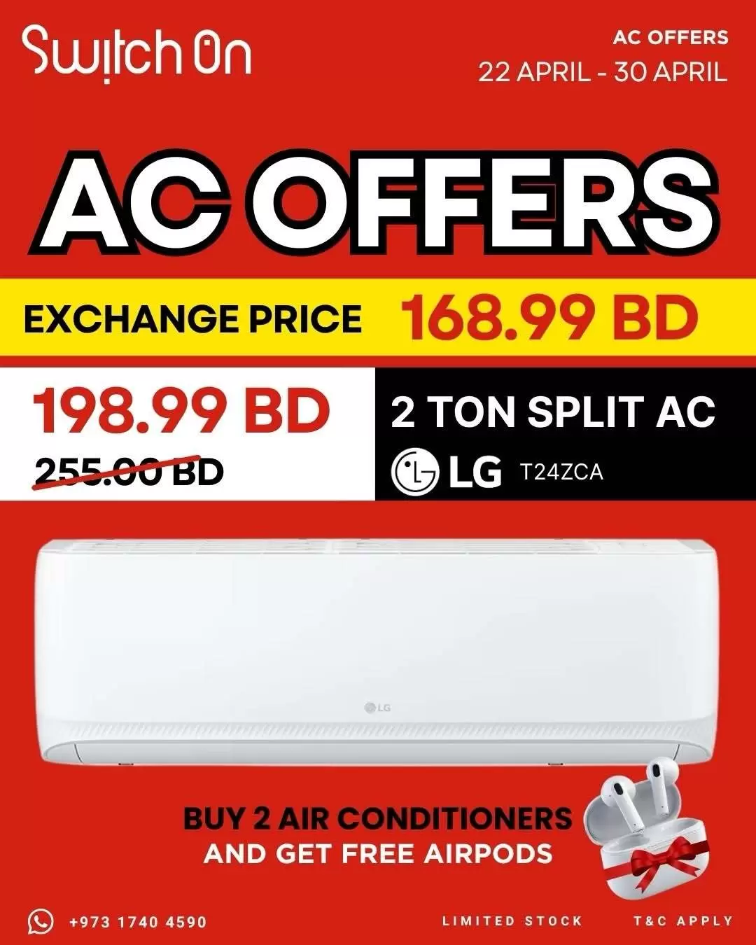 عروض المكيفات فى سويتش اون من ٢٢ حتى ٣٠ أبريل ٢٠٢٦ - سويتش اون - البحرين - 22 ابريل 2026 – 30 ابريل 2026 - صفحة 2