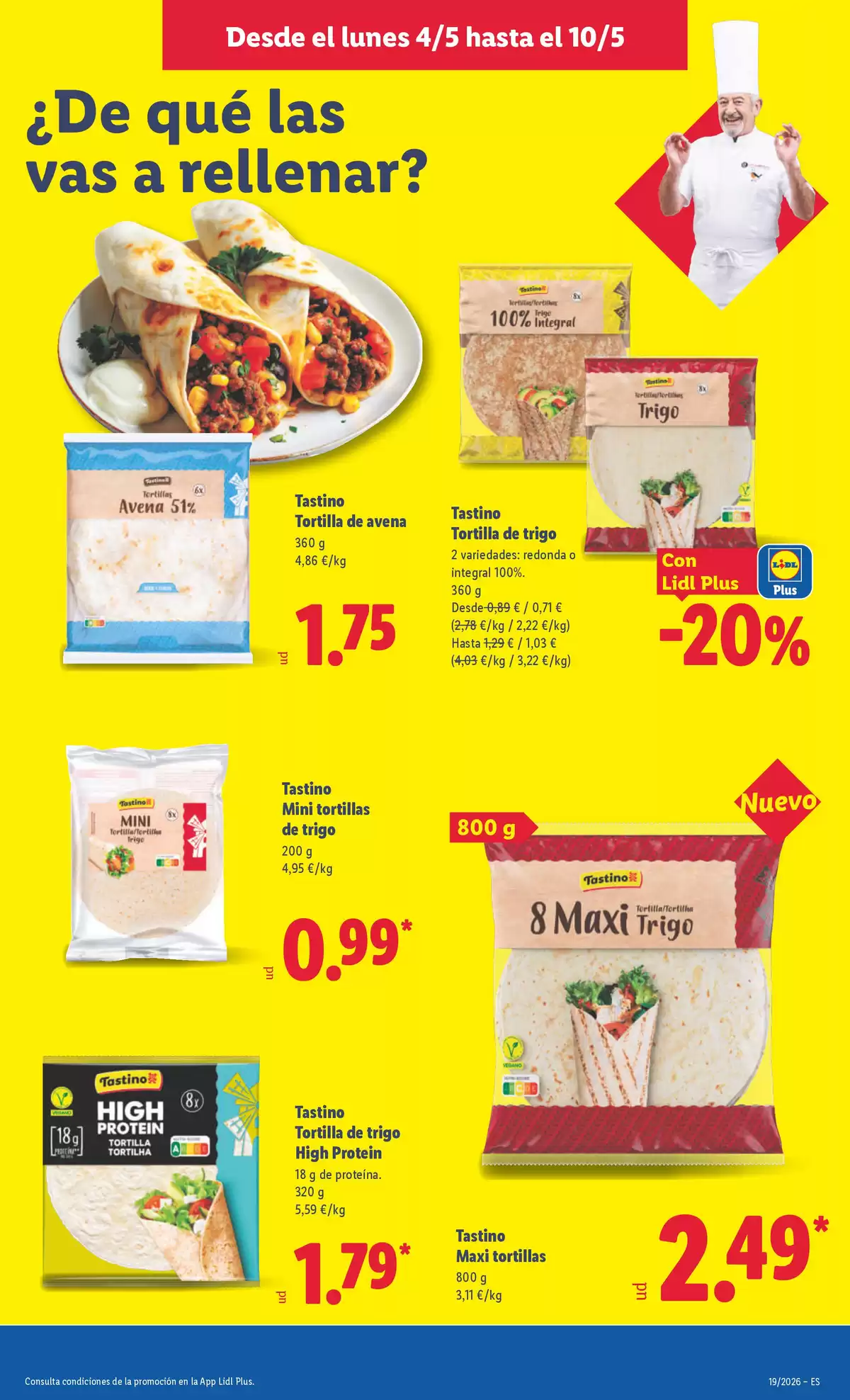 Offres Lidl Espagne de 4 à 10 mai 2026 Offres hebdomadaires - Lidl - Espagne - 4 mai 2026 – 10 mai 2026 - Page 19