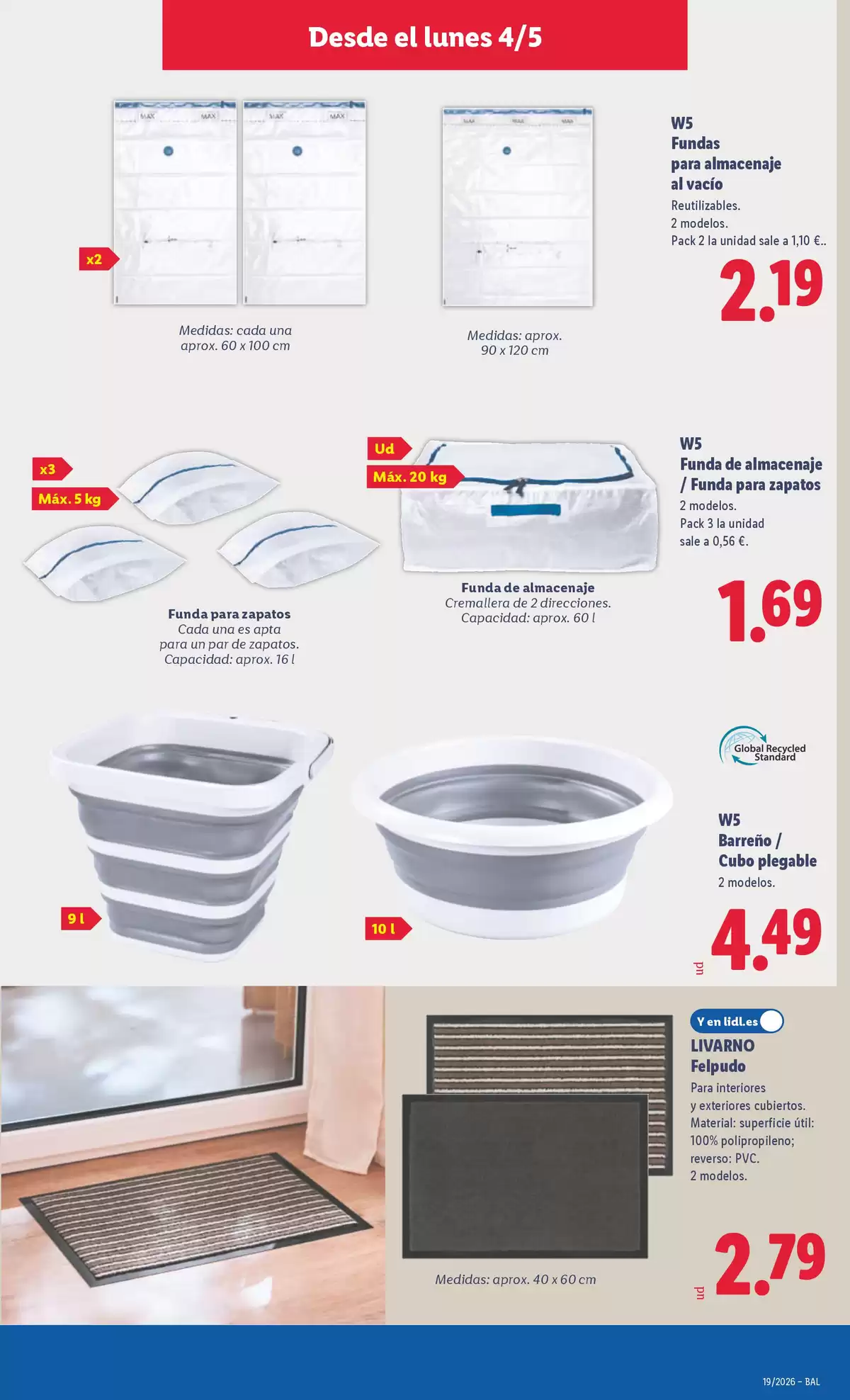 Offres Lidl Espagne de 4 à 10 mai 2026 Offres du bazar - Lidl - Espagne - 4 mai 2026 – 10 mai 2026 - Page 19