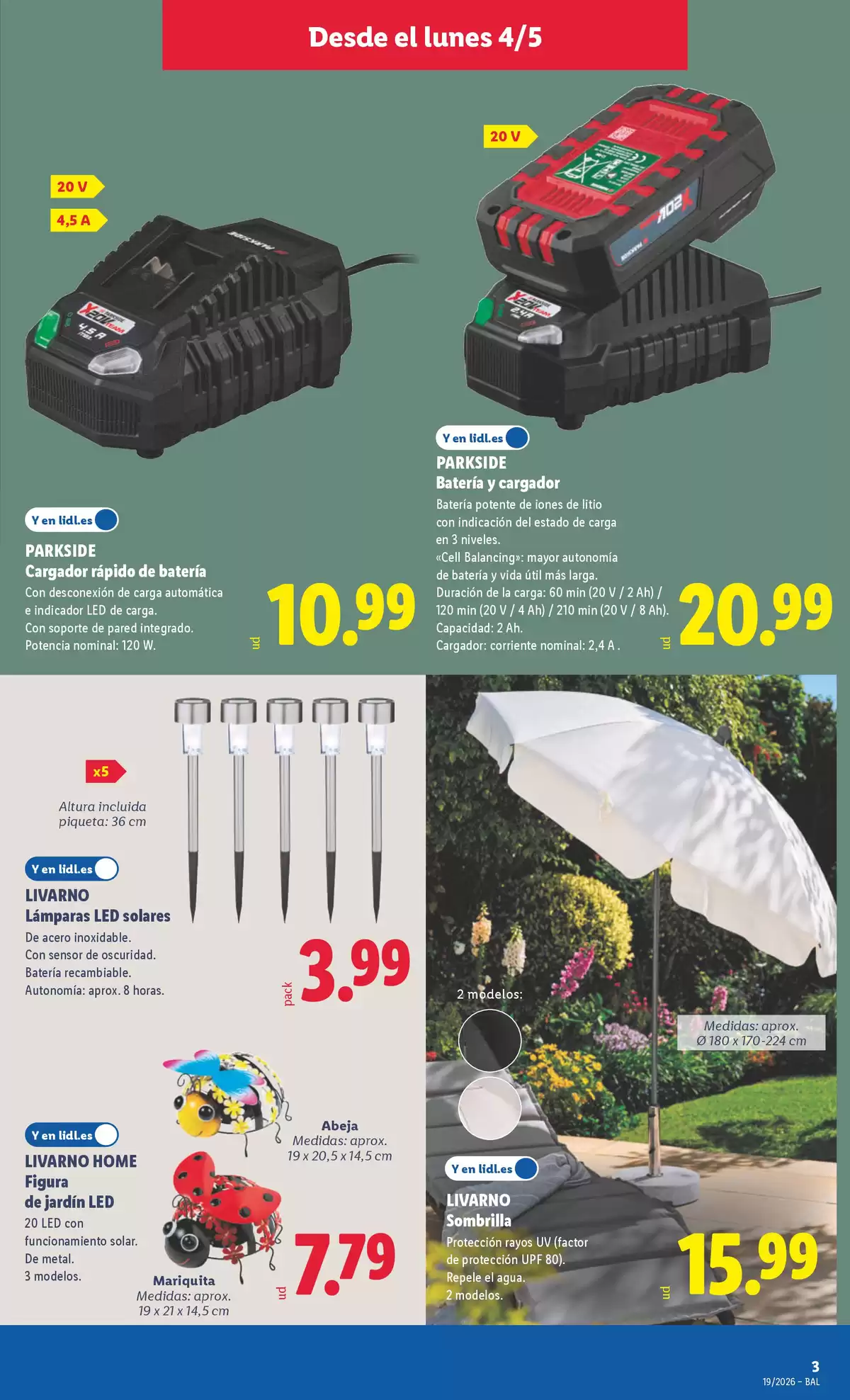 Offres Lidl Espagne de 4 à 10 mai 2026 Offres du bazar - Lidl - Espagne - 4 mai 2026 – 10 mai 2026 - Page 7