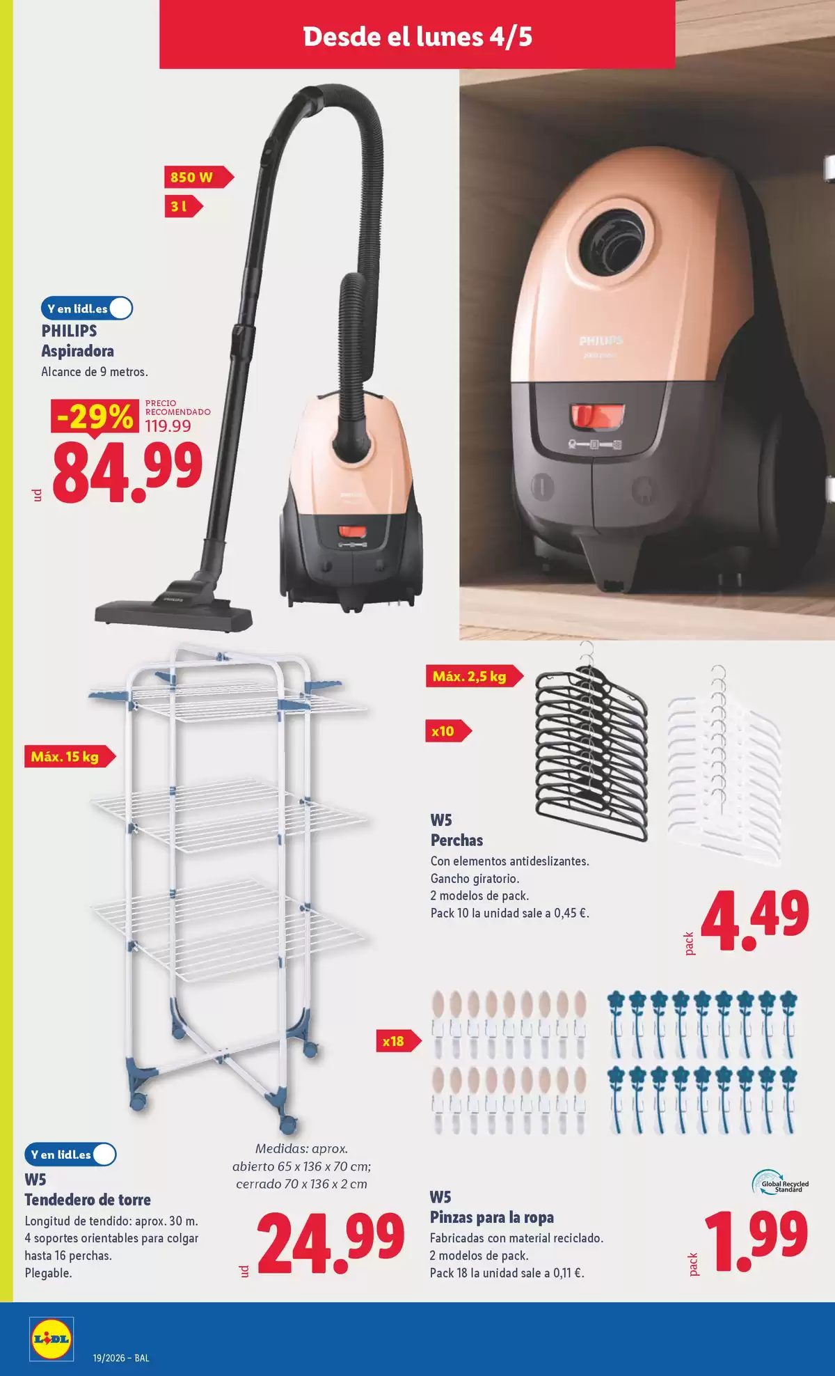 Offres Lidl Espagne de 4 à 10 mai 2026 Offres du bazar - Lidl - Espagne - 4 mai 2026 – 10 mai 2026 - Page 16