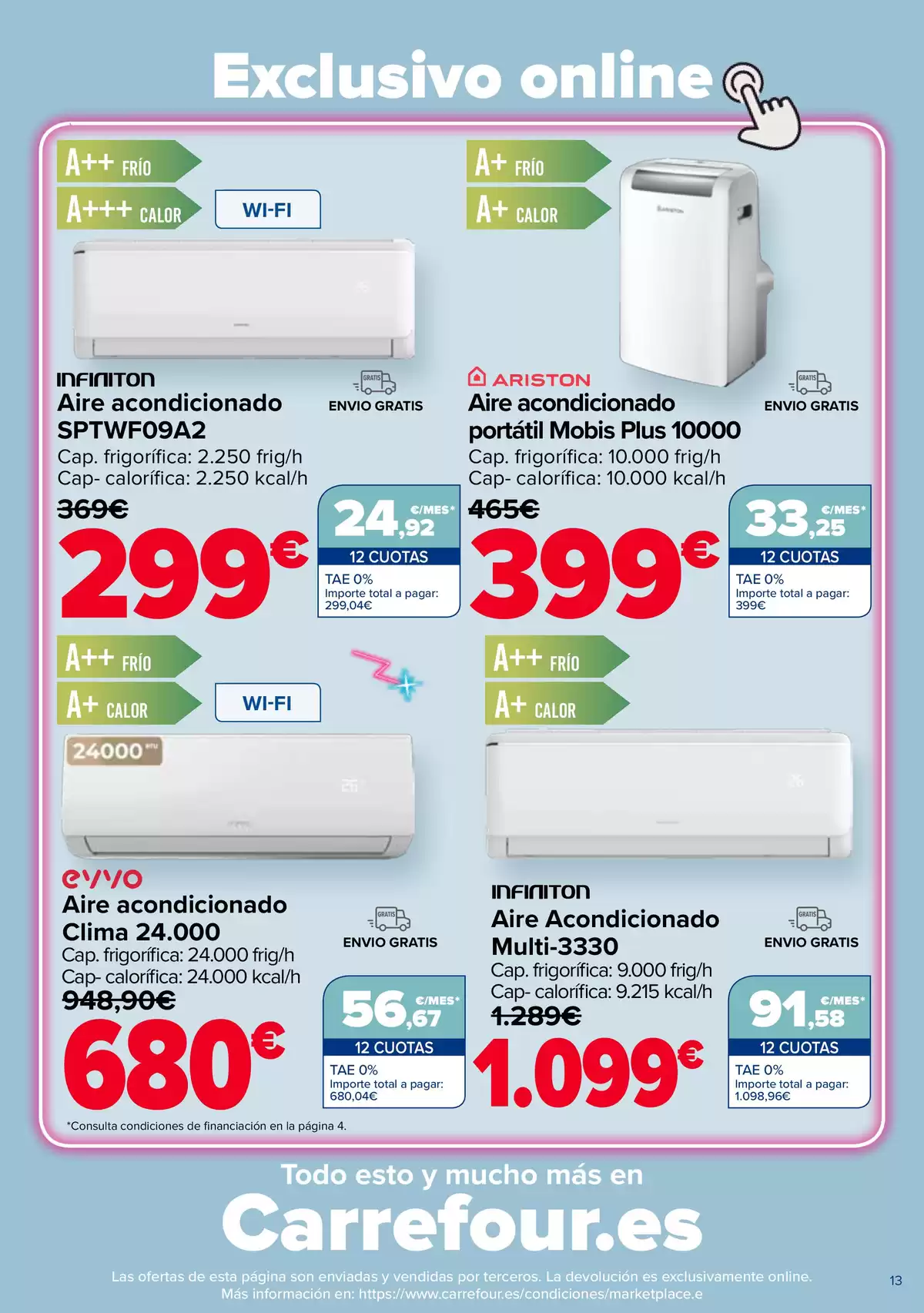 Offres Carrefour Espagne de 28 avril à 24 mai 2026 Climatisation et ventilation - Carrefour - Espagne - 28 avril 2026 – 24 mai 2026 - Page 13