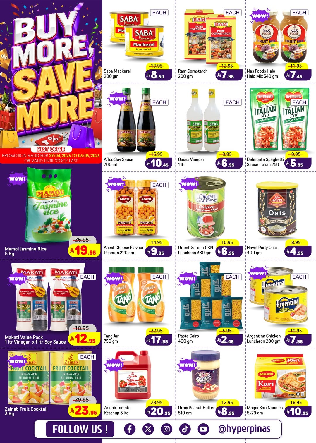 Pinas Supermarket offers in Riyadh, Albtha from 12 to 18 Dhuʻl-Qiʻdah 1447 AH (29 April – 5 May 2026) Buy more, save more - Pinas Supermarket - Saudi Arabia - 29 April 2026 – 5 May 2026 - Page 3