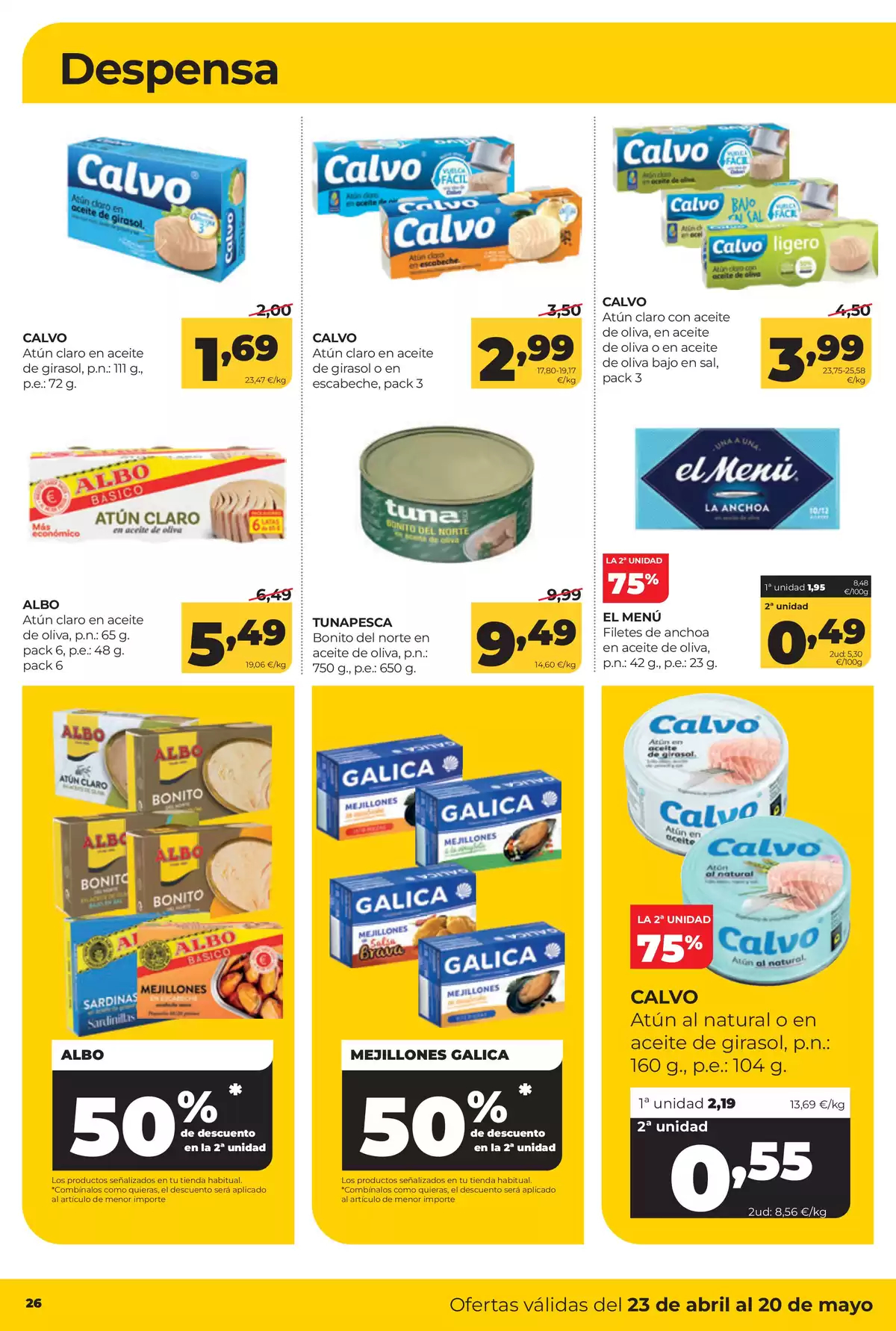 Offres ‎Supermarchés Alimerka‎ Espagne de 23 avril à 20 mai 2026 Catalogue d'offres mensuelles - ‎Supermarchés Alimerka‎ - Espagne - 23 avril 2026 – 20 mai 2026 - Page 28