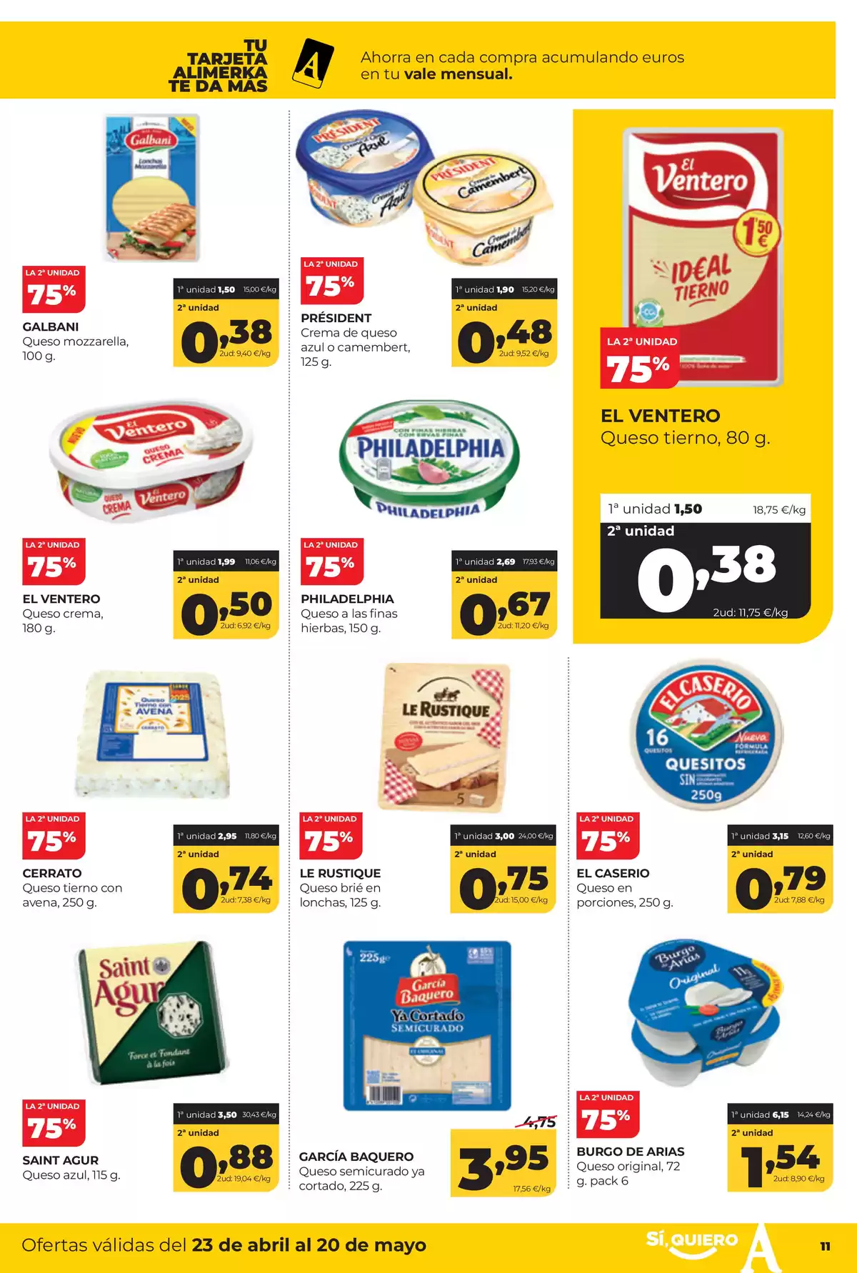 Offres ‎Supermarchés Alimerka‎ Espagne de 23 avril à 20 mai 2026 Catalogue d'offres mensuelles - ‎Supermarchés Alimerka‎ - Espagne - 23 avril 2026 – 20 mai 2026 - Page 13