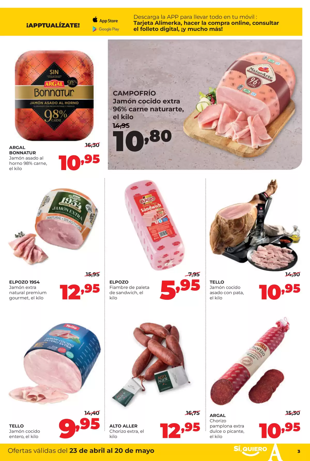 Offres ‎Supermarchés Alimerka‎ Espagne de 23 avril à 20 mai 2026 Catalogue d'offres mensuelles - ‎Supermarchés Alimerka‎ - Espagne - 23 avril 2026 – 20 mai 2026 - Page 3
