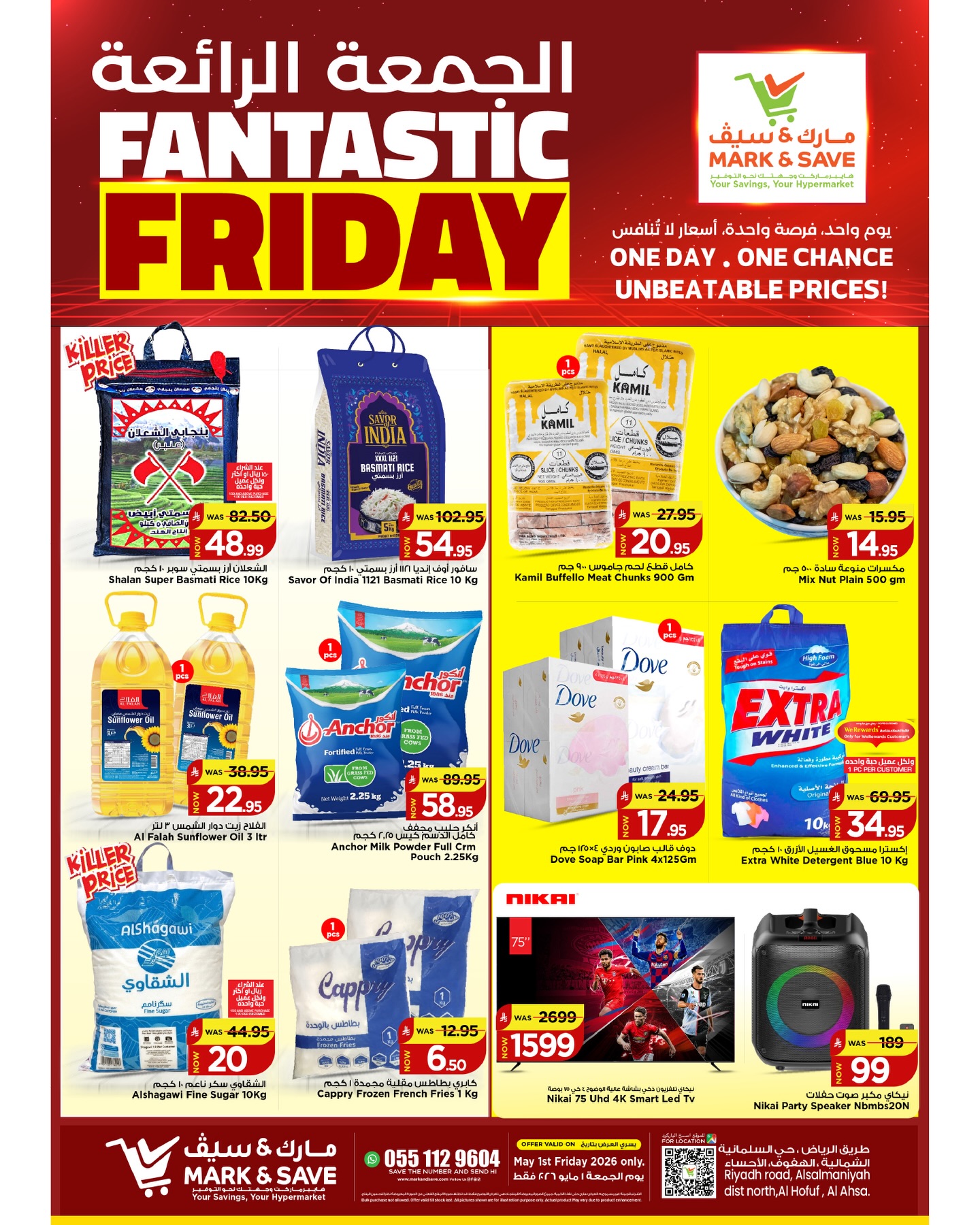 Mark & Save offers in HASSA Friday، 14 Dhuʻl-Qiʻdah 1447 (Friday 1 May 2026) Fantastic Friday Deals - Page 1