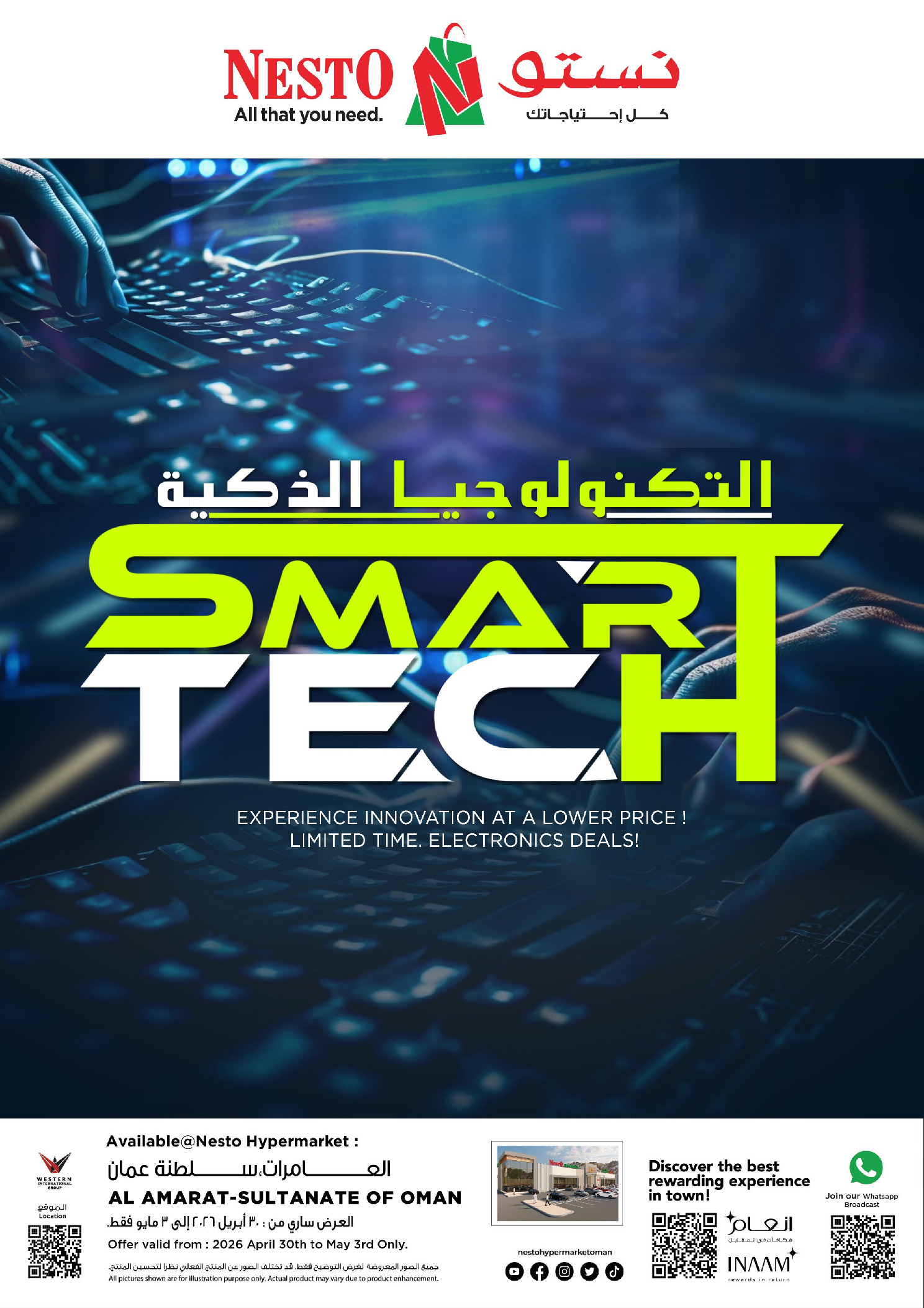 Nesto Hypermarkets offers in Alaamrat from 30 April to 3 May 2026 Luminous Technologies - Page 1