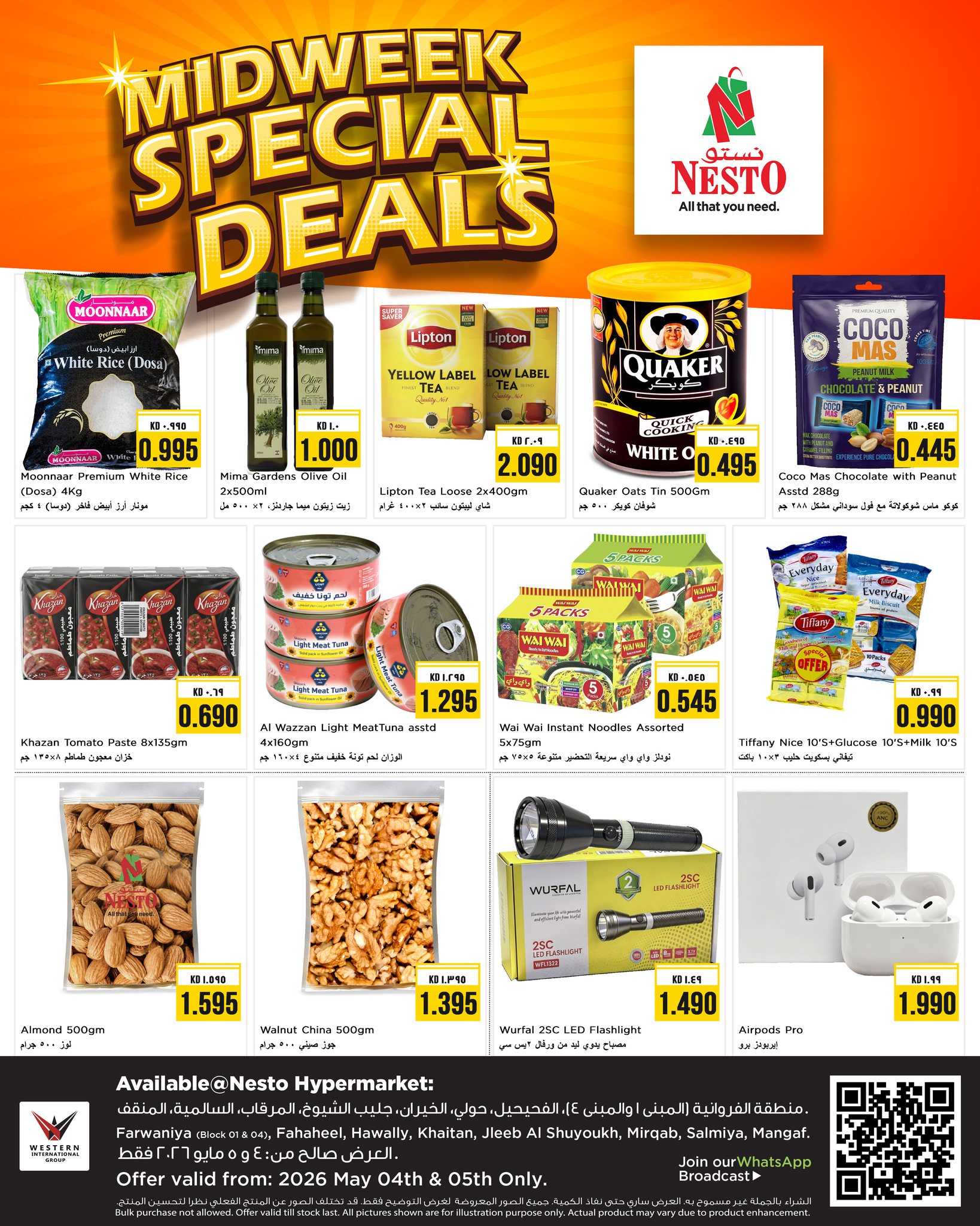 Nesto Hypermarkets Kuwait offers from 4 to 5 May 2026 Midweek Special Deals - Page 1