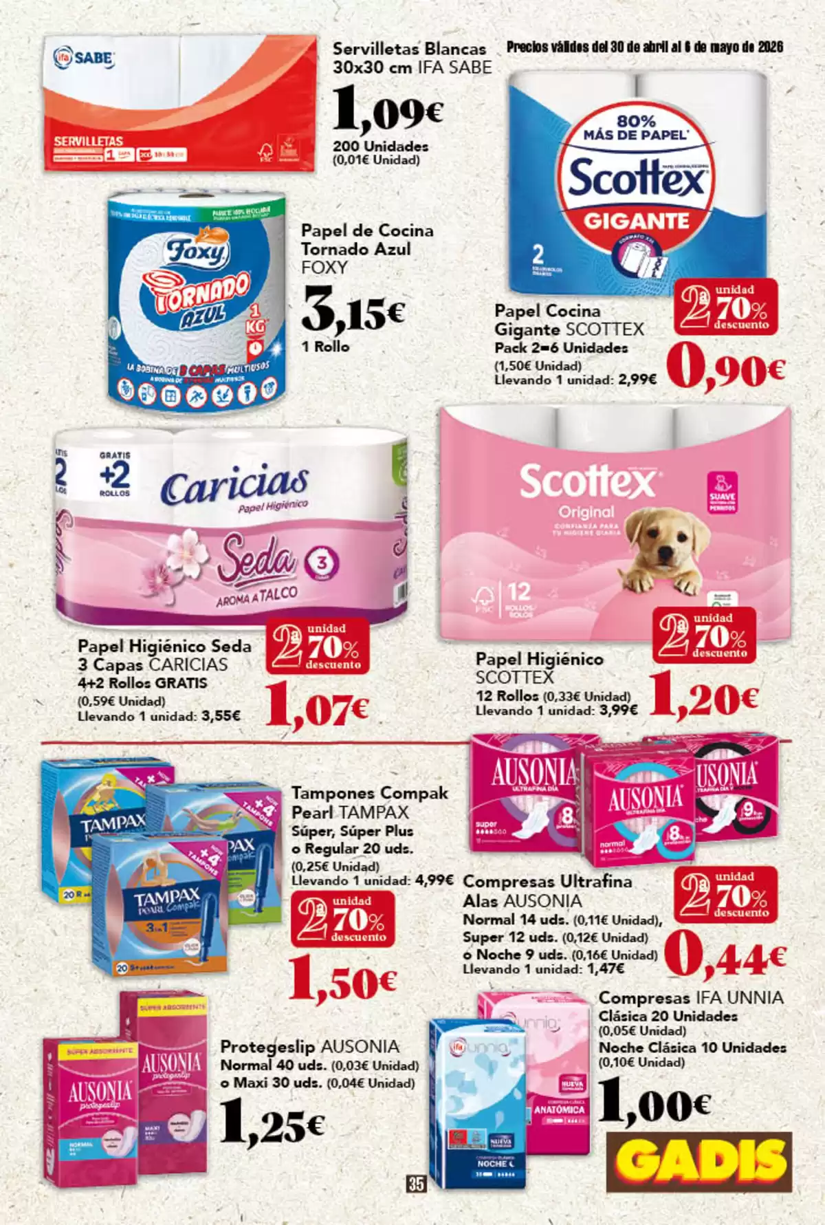 Offres GADIS Espagne de 30 avril à 6 mai 2026 Nouveaux prix - GADIS - Espagne - 30 avril 2026 – 6 mai 2026 - Page 35