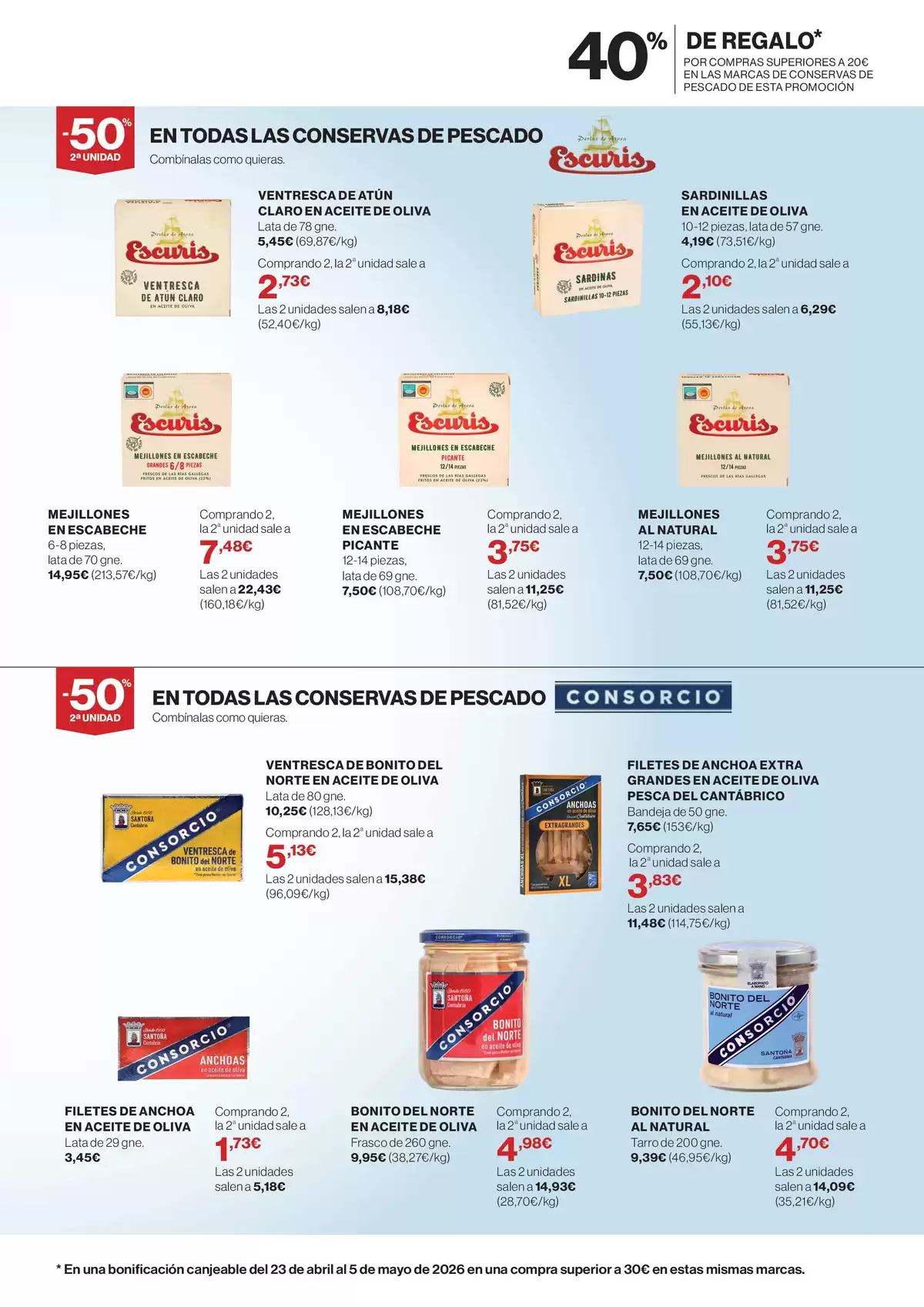 Offres Hipercor Espagne de 9 avril à 5 mai 2026 Les Meilleures Marques Dans Les Conserves De Poisson - Hipercor - Espagne - 9 avril 2026 – 5 mai 2026 - Page 3